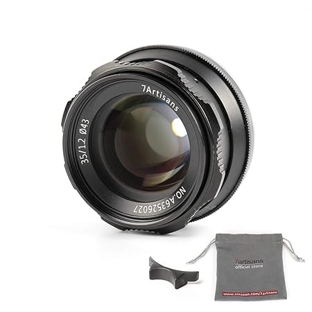 7artisans 35mm F1.2 APS-C Manual Focus Lens Fit for Compact Mirrorless Nikon Z-Mount Cameras for Nikon Z6 Z7 Z50 -Black