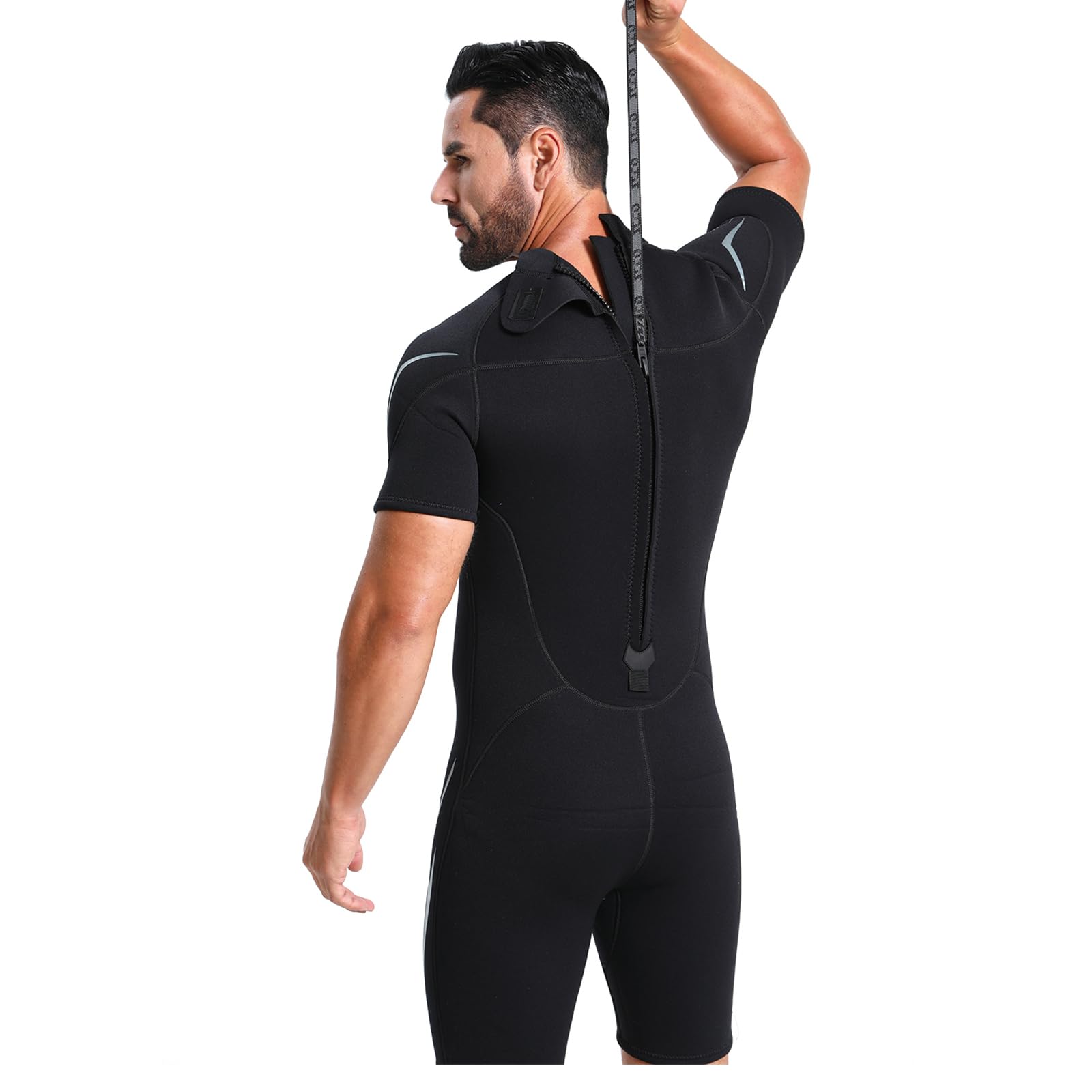 ZCCO Muta corta da uomo e donna, 3 mm, in neoprene, con cerniera posteriore, per surf, nuoto, stand up paddleboard, canoa, kayak, sport acquatici