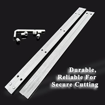 Guide Rail Connector Set P-20177 for Makita Track Saw Long Cuts， Also Compatible with Festool, Fit for DeWalt in Integrated Guide Rail T-Slots for Secure Cutting, Sliver