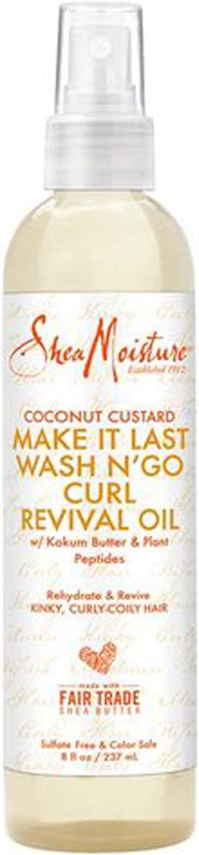 Shea Moisture Coconut Custard Make It Last Wash N' Go Curl Revival Oil - 8 fl oz, pack of 1