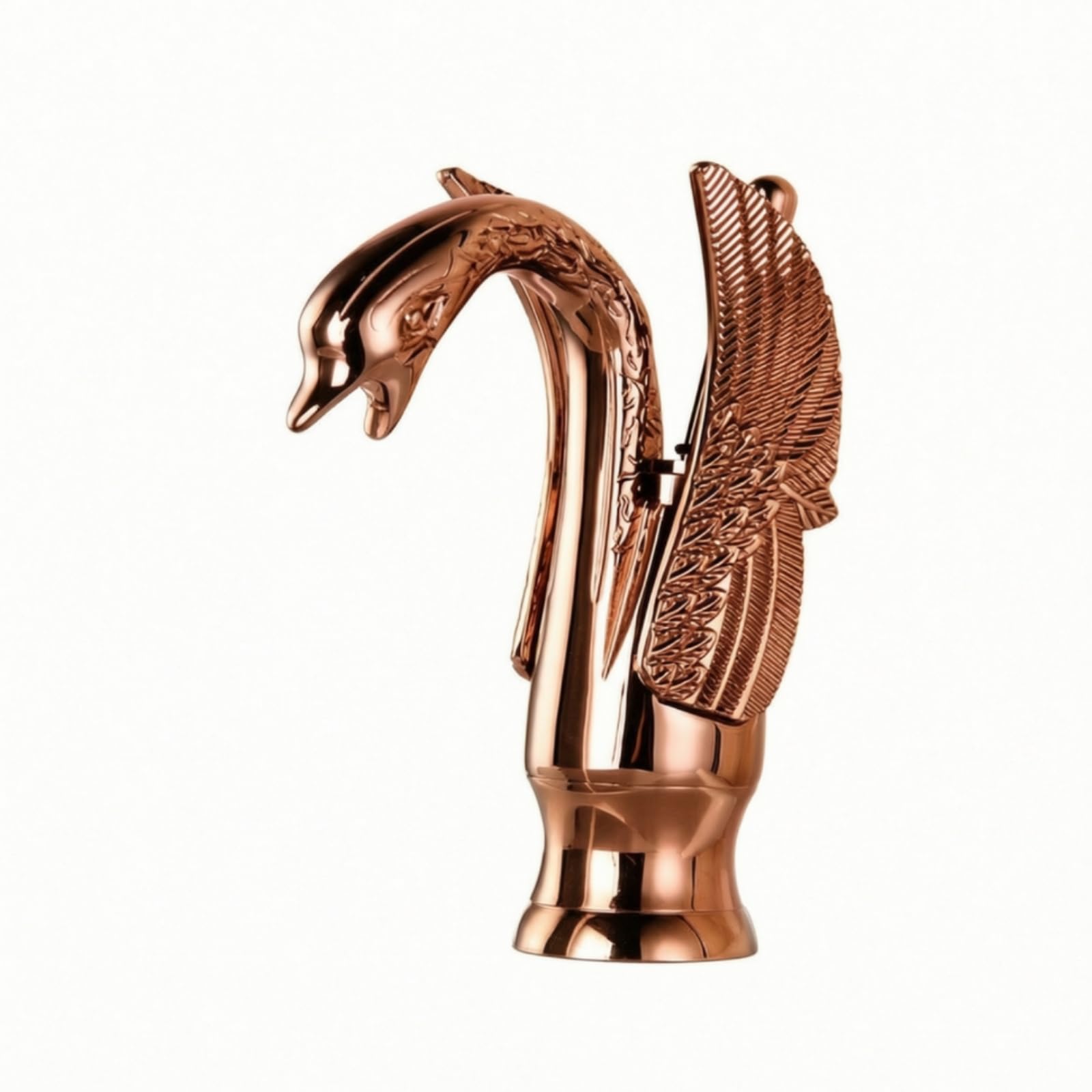 predolo Grifo con Forma Cisne Morno Grifo Lavamanos Llave para Baño, Oro Rosa, Modelo Bajo
