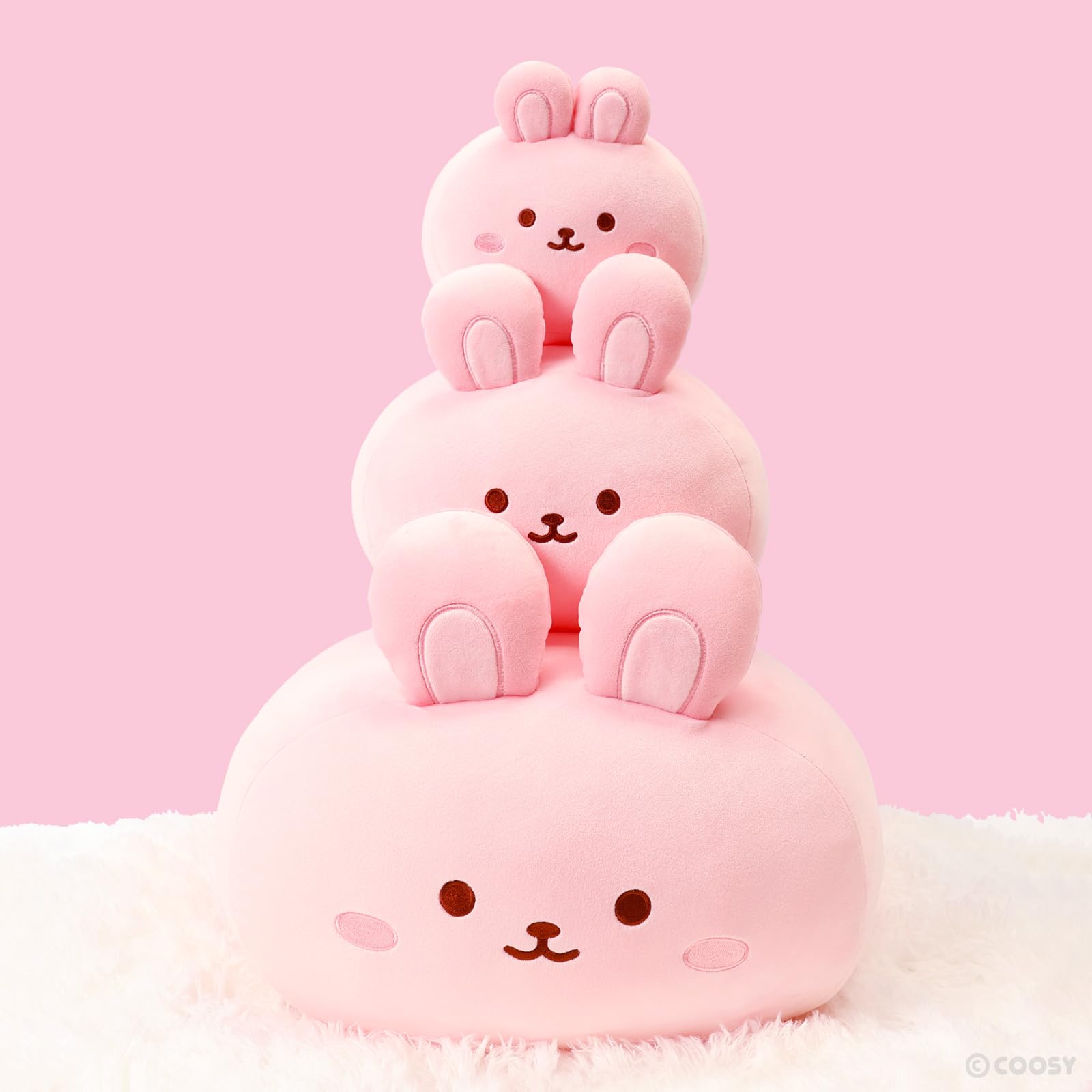Anirollz Stuffed Animal Plush Toy – 20" Jumbo Plush Doll | Soft, Squishy, Cute, Comfort, Safe | Birthday Gift Pillow with Cute Character Bunny Rabbit Bunniroll: Anirollz Stuffed Animal Plush Toy – 10" Medium Plush Doll | Soft, Squishy, Cute, Comfort, Safe | Birthday Gift Pillow with Cute Character Pink Bunny Rabbit Bunniroll
