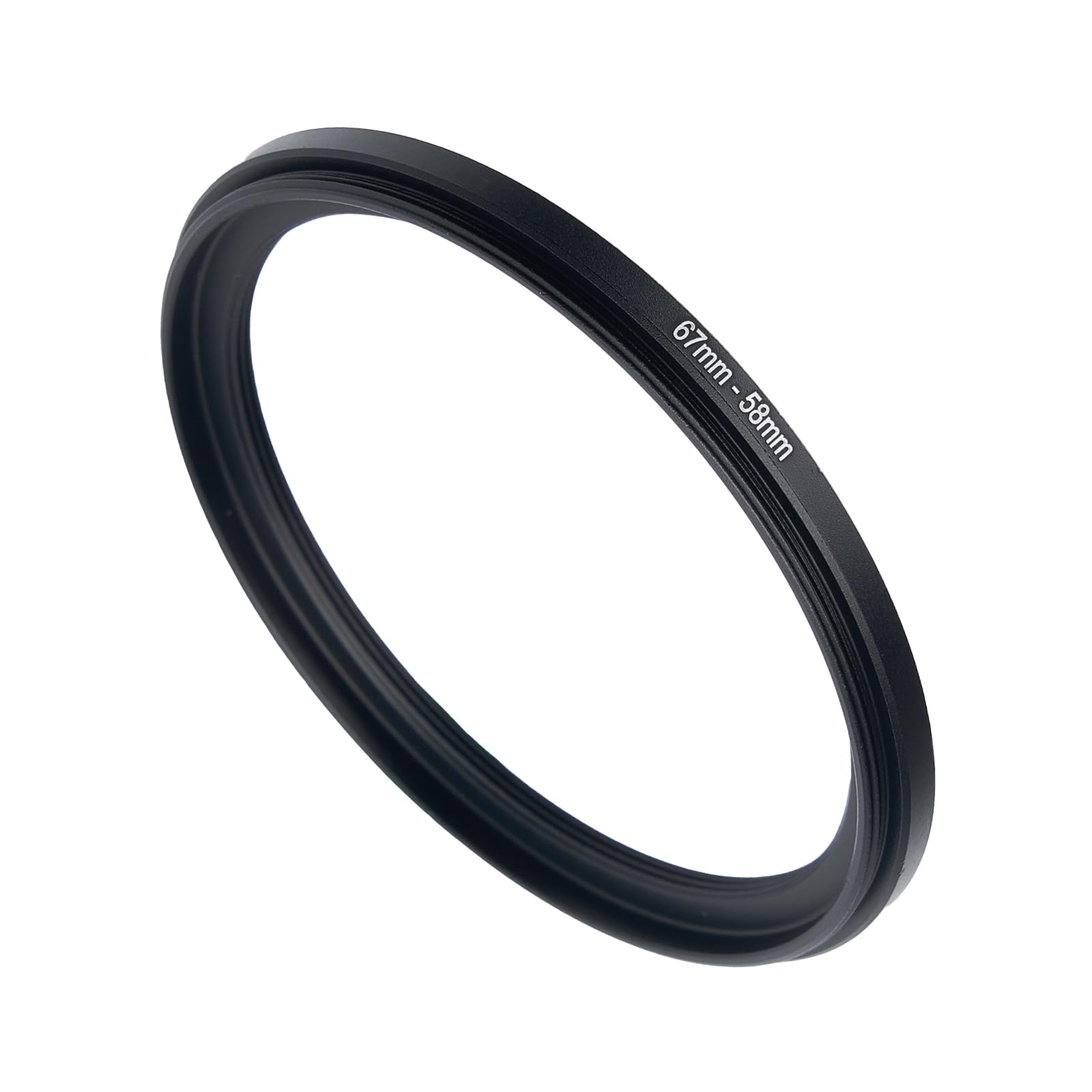 67mm to 58mm Step-up Adapter Rings for Camera Lens Filter Adapter Black Metal Step Down Filter Ring Step-Up Lens Adapter Ring for Filters (67mm-58mm)