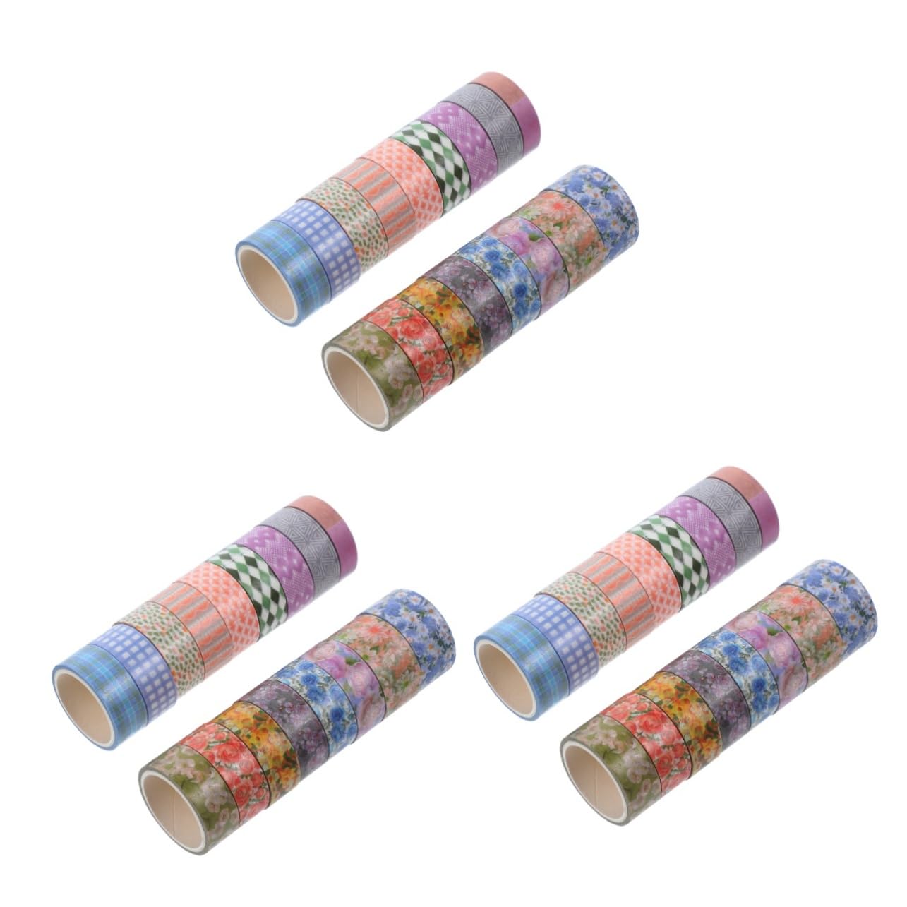 NUOBESTY 51 Nastro Adesivo Decorativo Carta Washi Con Motivi Floreali Confezione Per Scrapbooking e Fai Da Te e Riposizionabile Per Decorare Diari e Regali Speciali