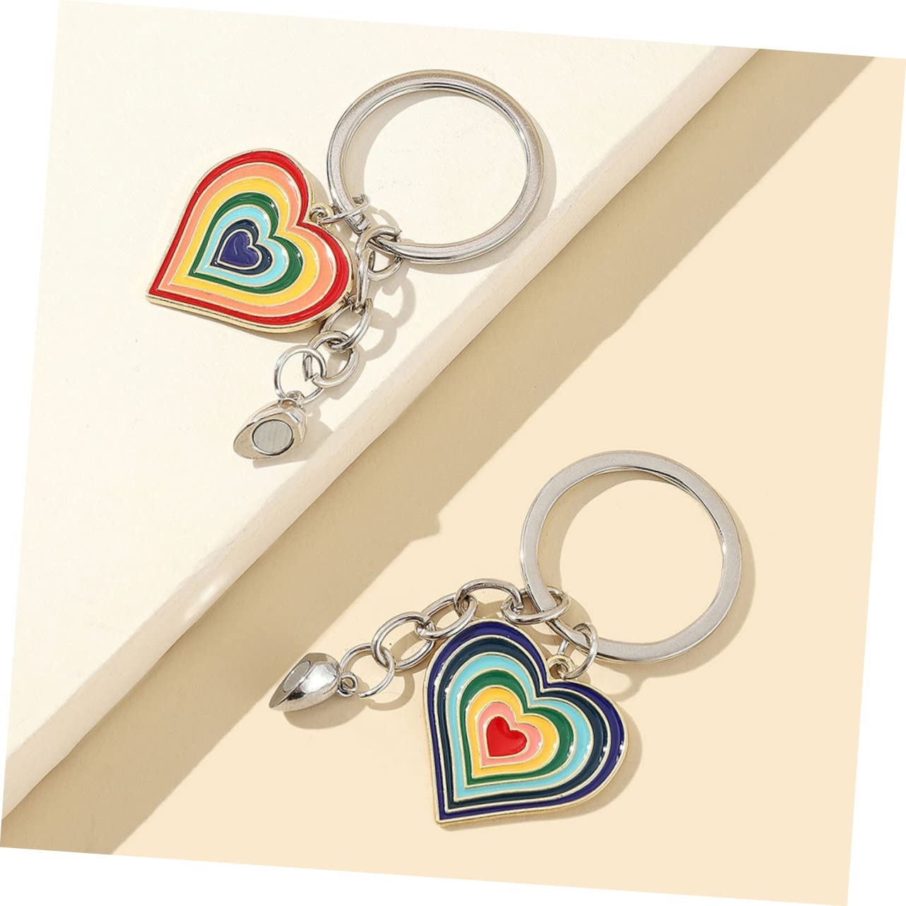 SHERCHPRY 10pares Llaveros De Metal Diseño De Corazón De Llaveros Decorativos Para Parejas Accesorios De Para Novios y
