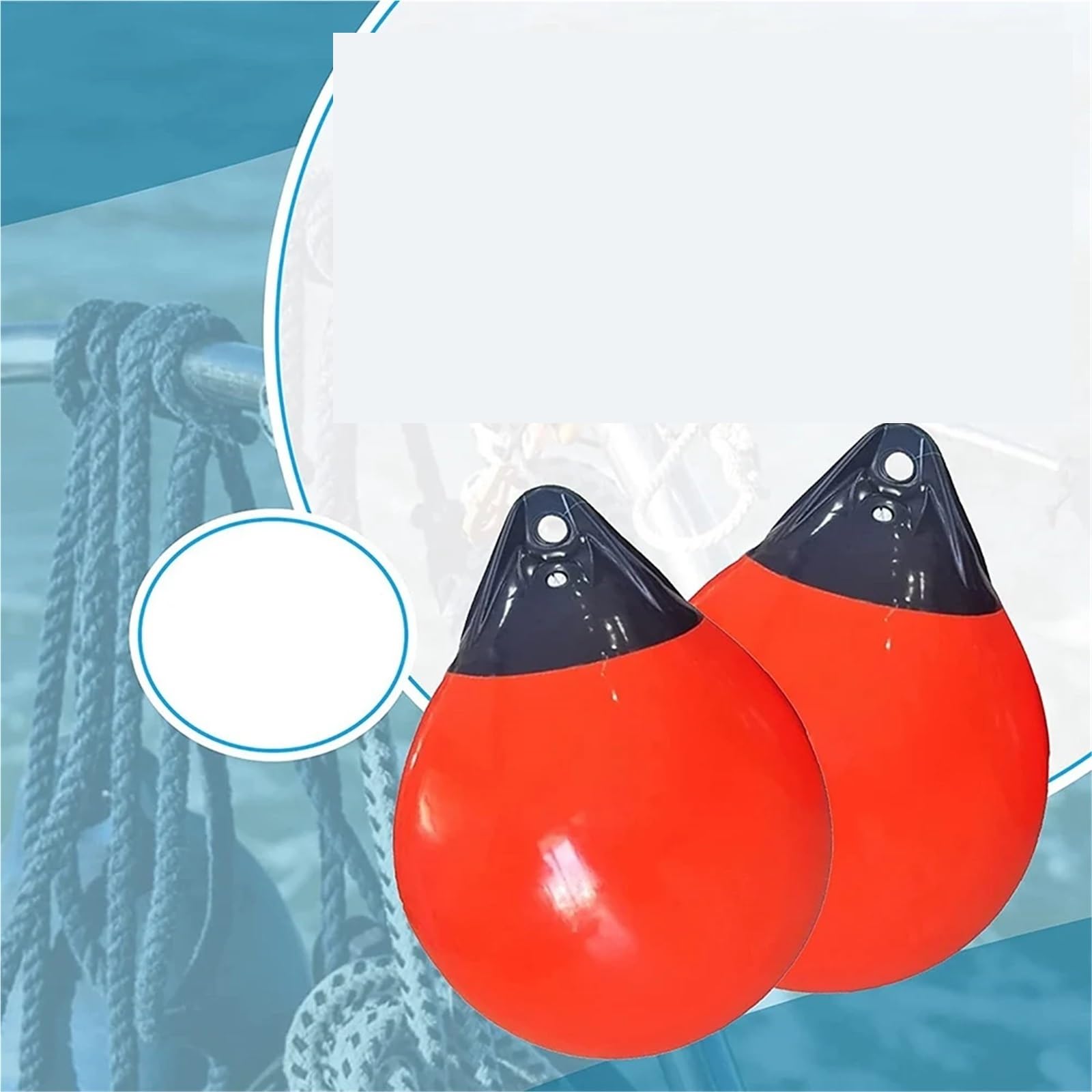 Lot de 2 bouées d'ancrage Rondes for Pare-Chocs de Bateau, Protection de Quai, bouées d'amarrage Marines Bouée d'Ancre pour Bateau