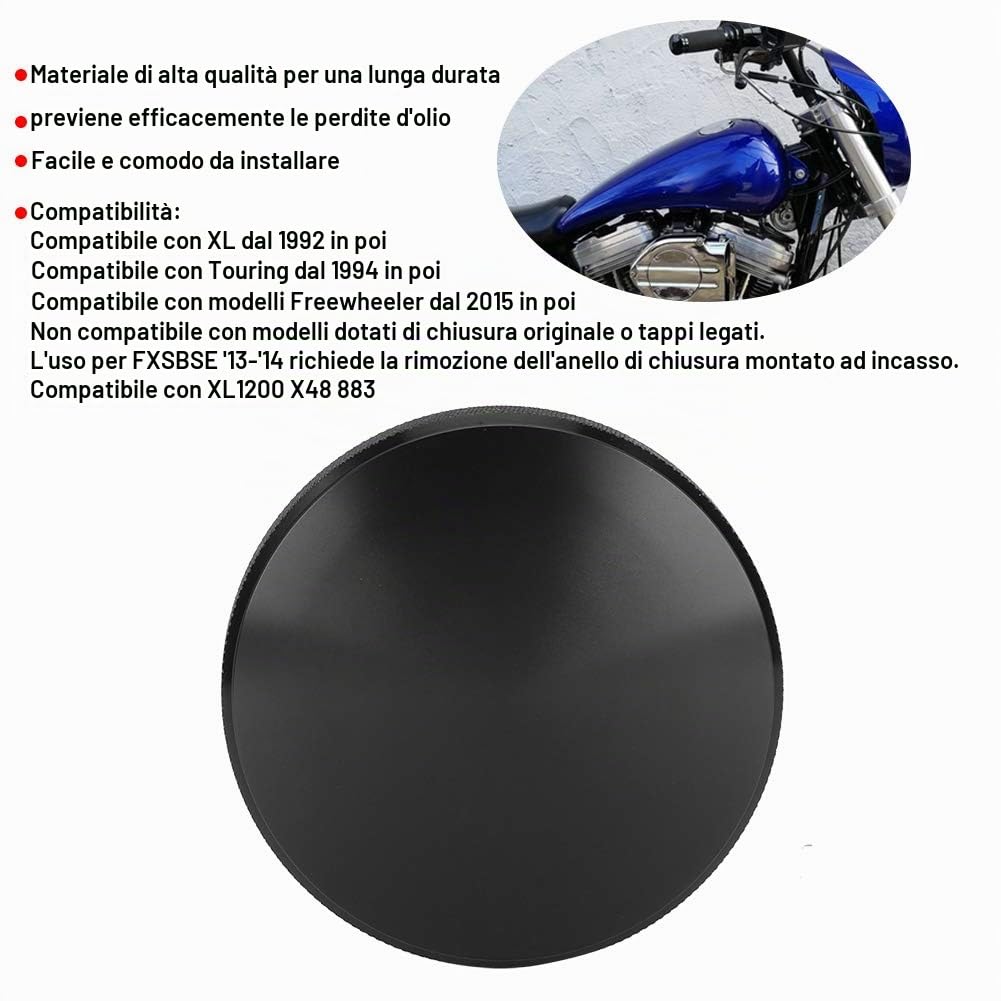 Tappo Serbatoio Tappo Benzina 883 Carburante in Lega di Alluminio Coperchio Tappo Olio Serbatoio Carburante Adatto per