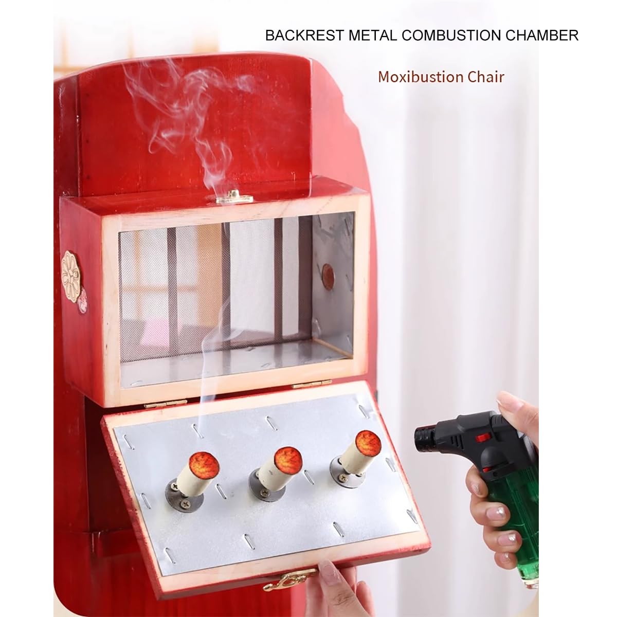 Moxibustion zestaw krzeseł do siedzenia, drewniany stołek do jogi i medytacji, bezdymne siedzisko grzewcze do relaksu ciała, dla starszych i kobiet
