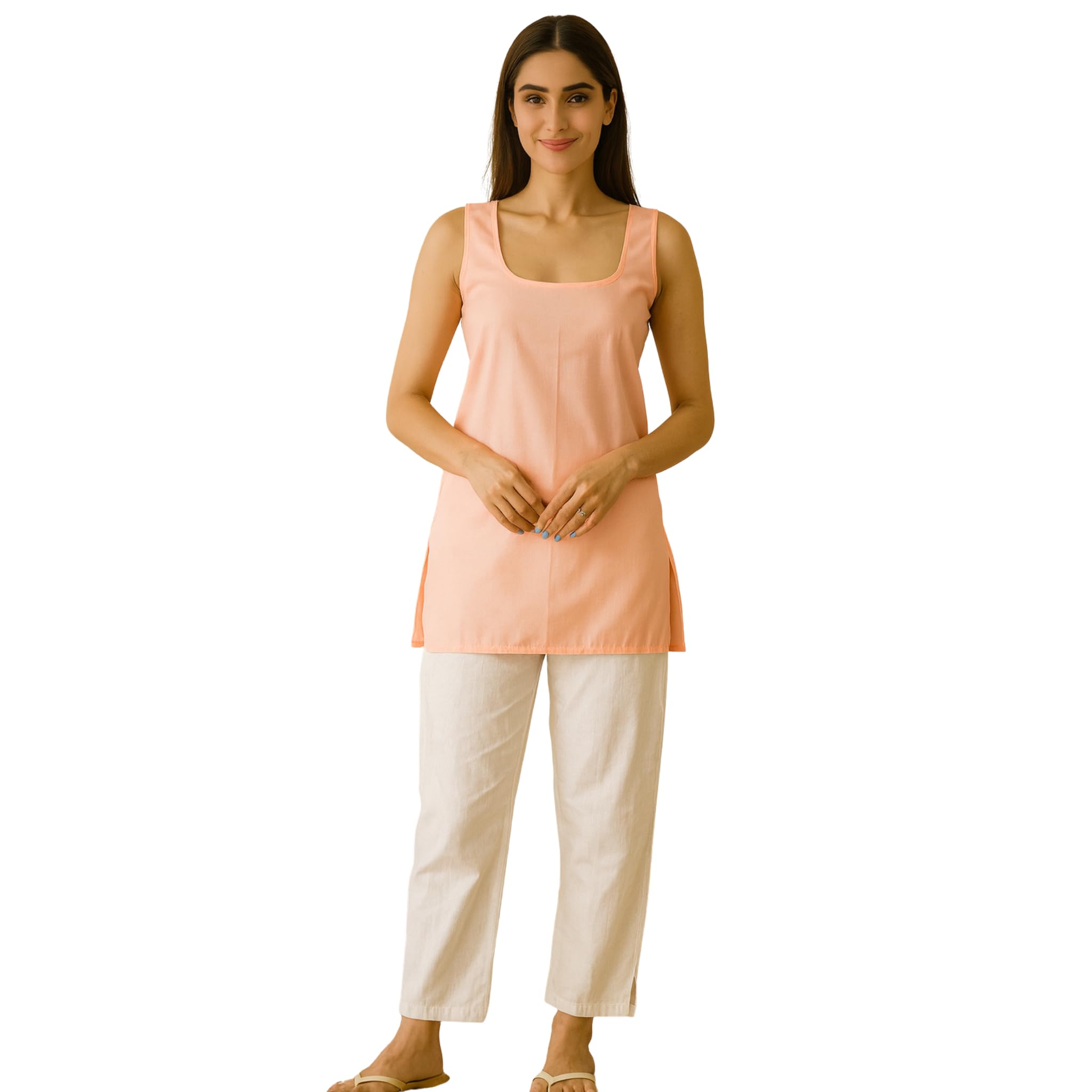fashion by ls Women's Cotton Camisole Inner Slip Short Length Soft Comfortable Undergarment Cami-picture-53