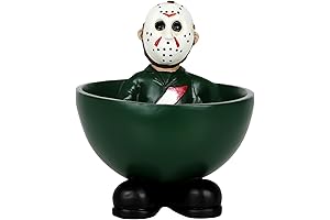 Resin Halloween Candy Bowl Holder Michael Myers Jason Fruit Bowl Decoration For Office