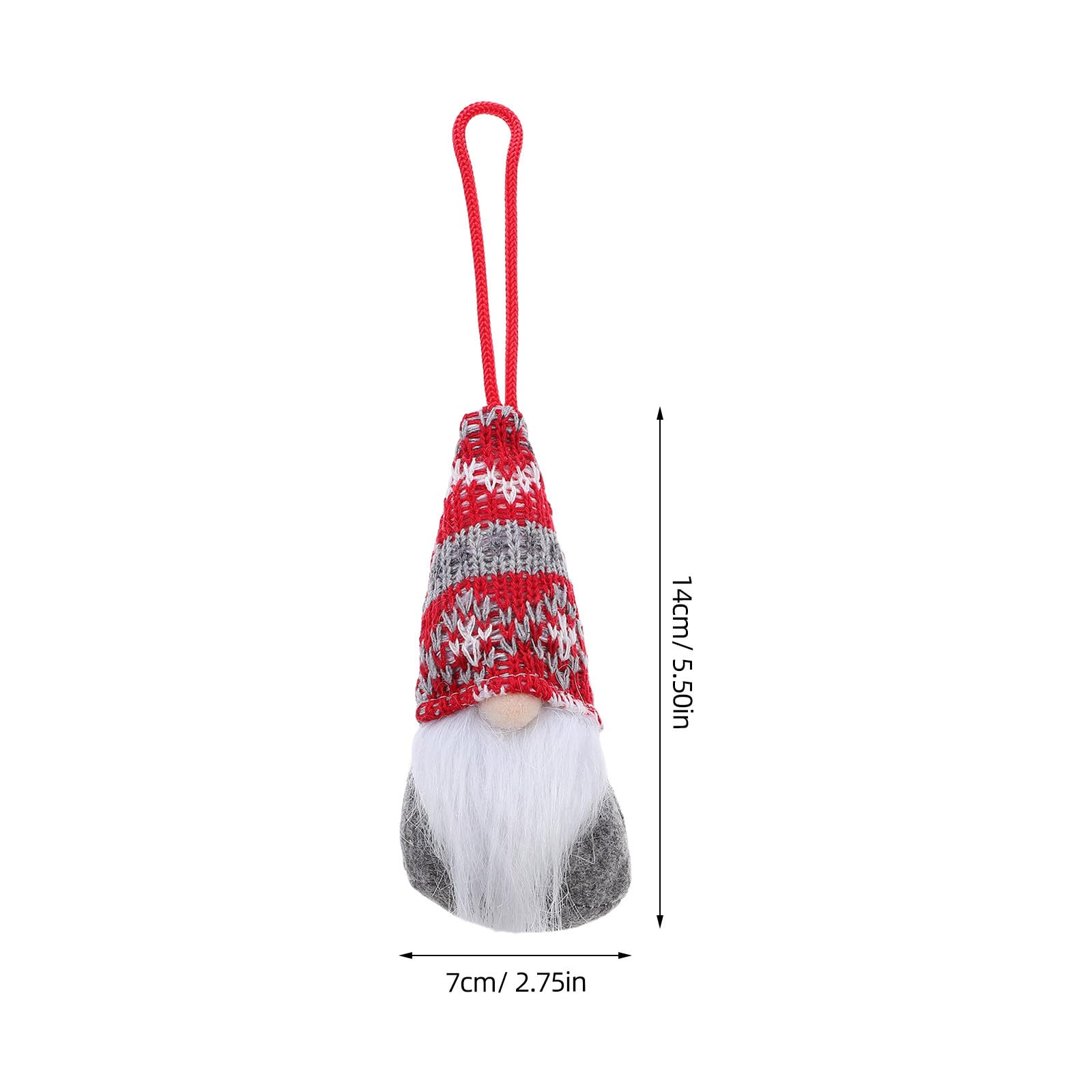 NUOBESTY 8 Stück Weihnachtsbaum-Hängegnome - Mini-Zwerg-Ornamente, skandinavischer Weihnachtsmann, Weihnachtsdekoration für Wände, Treppen, Kaminsims, Fenster