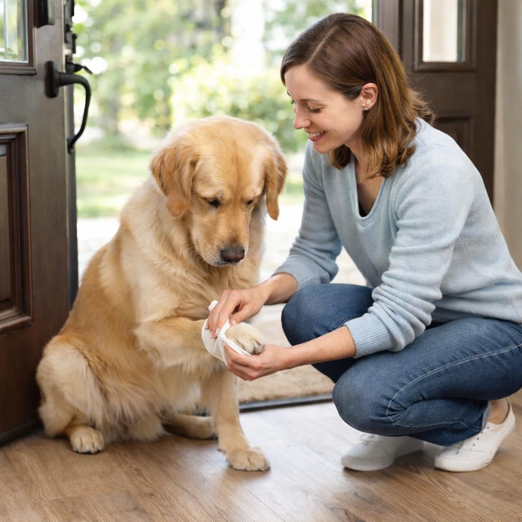 Freedog Pack 9 Paquetes de 25 Unidades Toallitas Húmedas para Perros y Gatos Esencia Talco - Toallitas - Toallitas Húmedas - Limpiador Patas Perro - Eliminador De Olores - Toalhitas - Limpieza