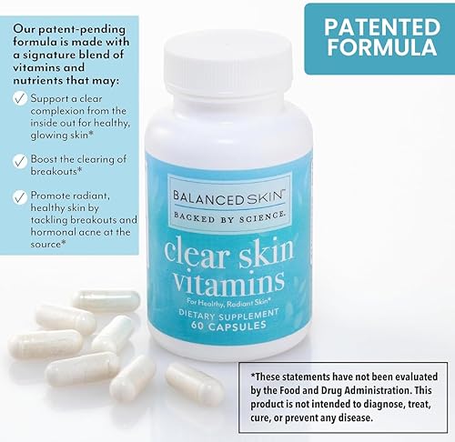 Miniatura 4 de Vitaminas transparentes para la piel para mujeres y hombres, suplemento para una piel sana y brillante y control del acné* - Píldoras hormonales y