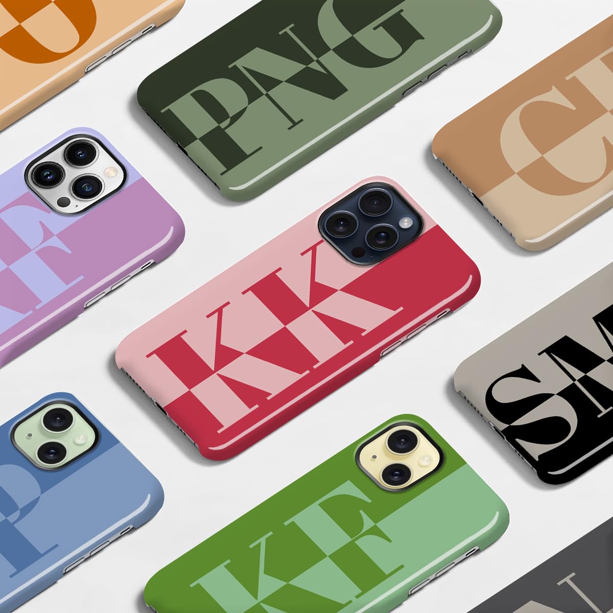 Personalized Case for iPhone 17 Pro Max Air 16 15 14 Plus 13 Mini 12 11 Galaxy S24 S23 Ultra for Apple XS XR X 8 7 SE 6S 6 Custom Initials Monogram