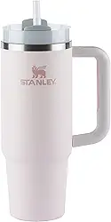 Stanley - Quencher H2.0 FlowState 1,18L - Copo de aço inoxidável com isolamento a vácuo, tampa e canudo, para água, chá gelado, café, smoothies e muito mais, Rose Quartz