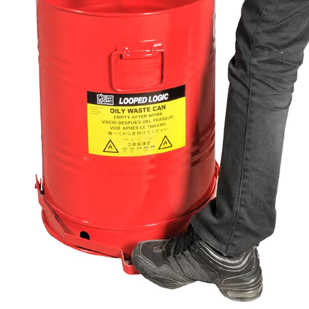 Amazon.co.jp: 油性廃棄物用耐火ゴミ缶 容量23L(6GL) スチール高耐久 