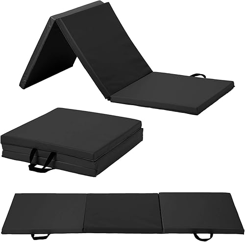 Miniatura 1 de Colchonetas de gimnasia de 6 x 2 x 2 pulgadas, esterillas para gimnasia de 6 pies para el hogar, 3 alfombrillas plegables y ligeras para el hogar,