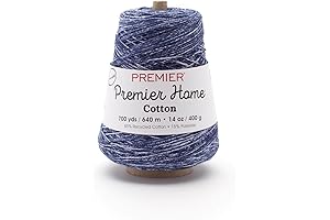 Premier Yarns Home Cotton Yarn Cone: Sustainable and Versatile Yarn for Knitting and Crocheting