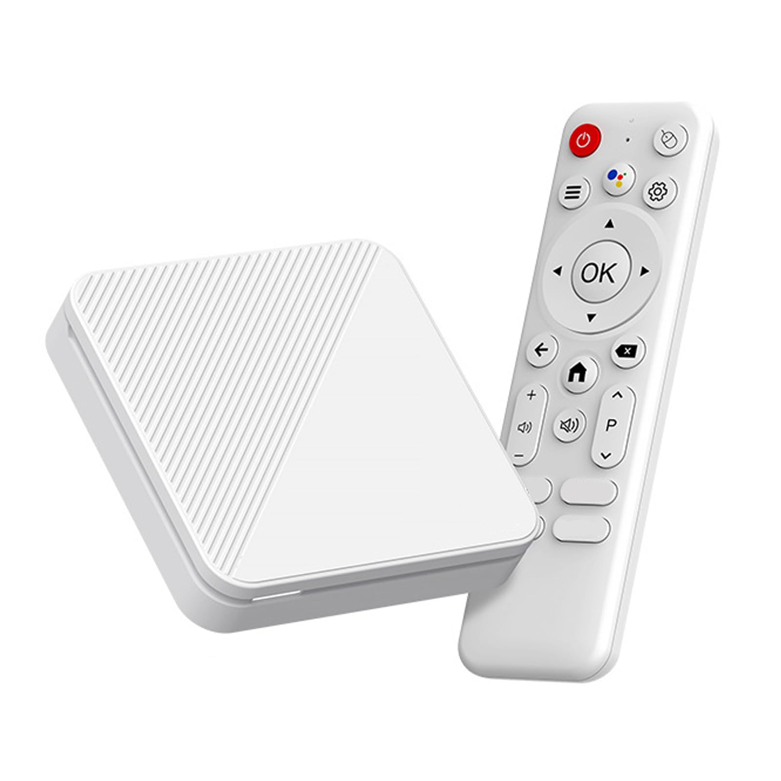 TV Box, Urządzenie do Transmisji Strumieniowej 4K Ultra HD z Wi-Fi 6, Bluetooth 5.0, 100M Ethernet, Dwuzakresowe 2.4G 5.8G, 16GB, Android 14.0, Pilot Zdalnego Sterowania