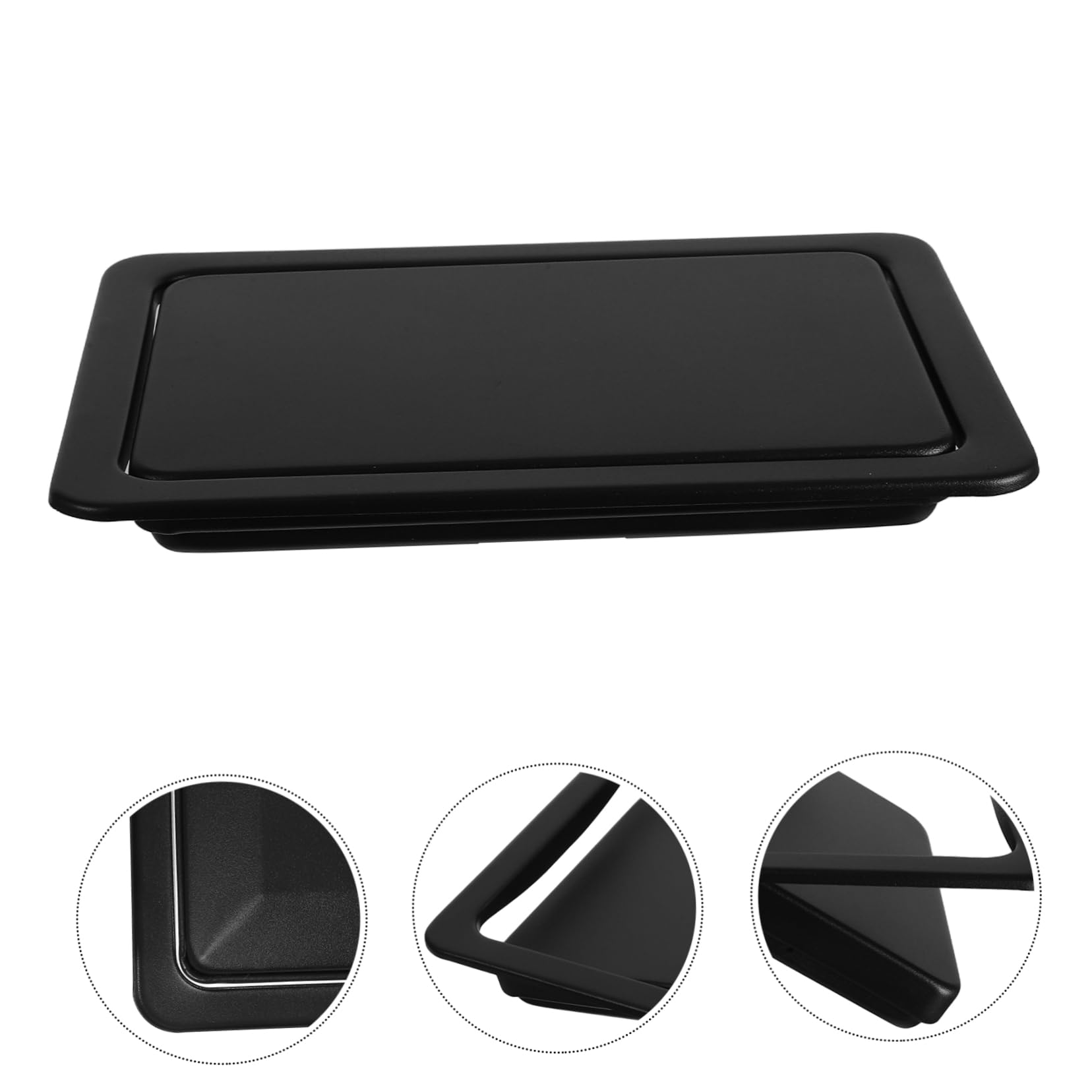 Tapa de Bote de Basura Empotrada de Acero Inoxidable Diseño Abatible y Fácil Instalación para Fregadero de Cocina Moderna y Elegante en Color Negro