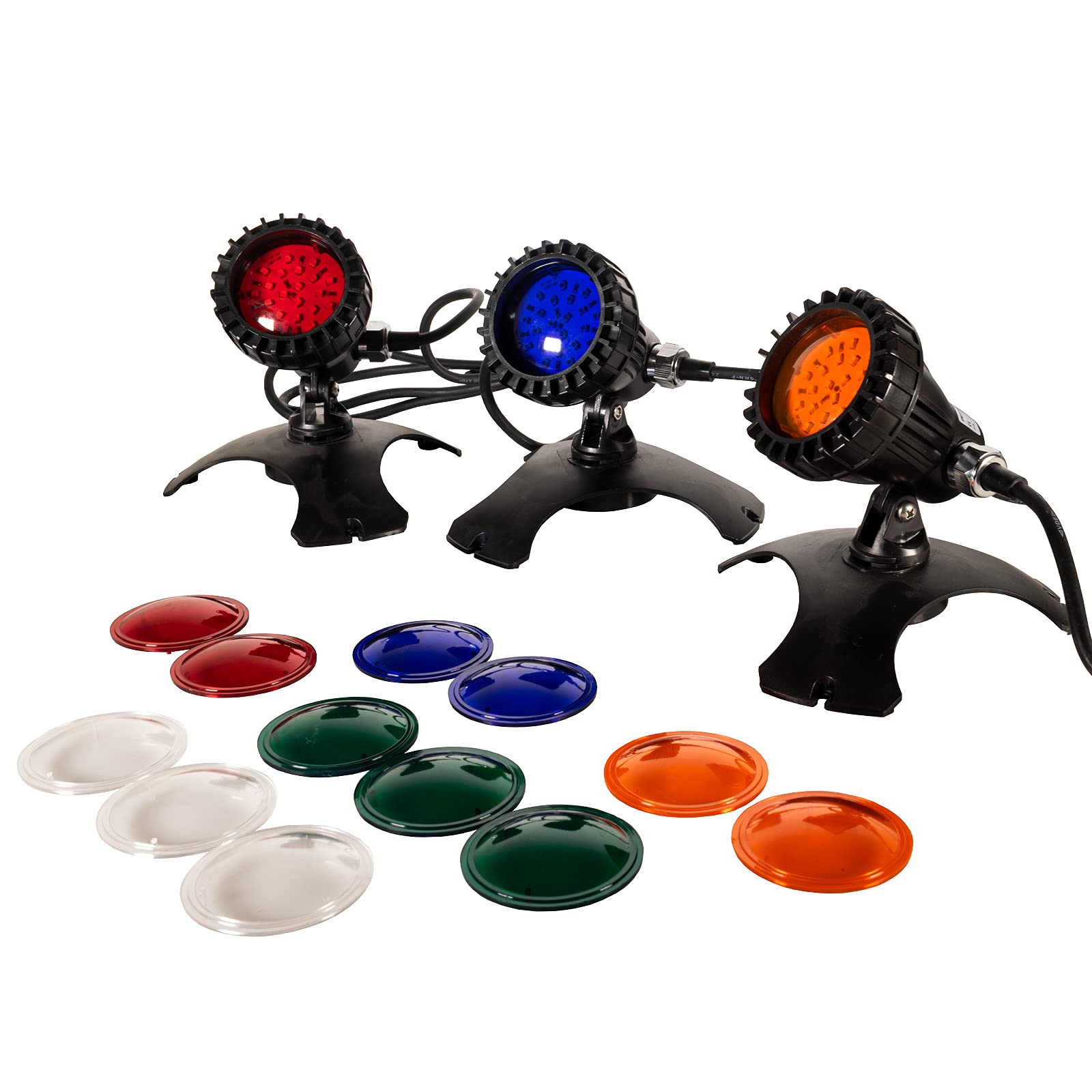 Mauk® Garten- und Teichbeleuchtung Set | RGB LED 3X 1,5W | versch. Farben
