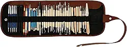 Kit de ferramentas de argila com 43 peças, inclui bolsa de armazenamento, ferramentas de argila, lâmina de metal com resistência à corrosão, design de detalhe frente e verso, modelagem de escultura