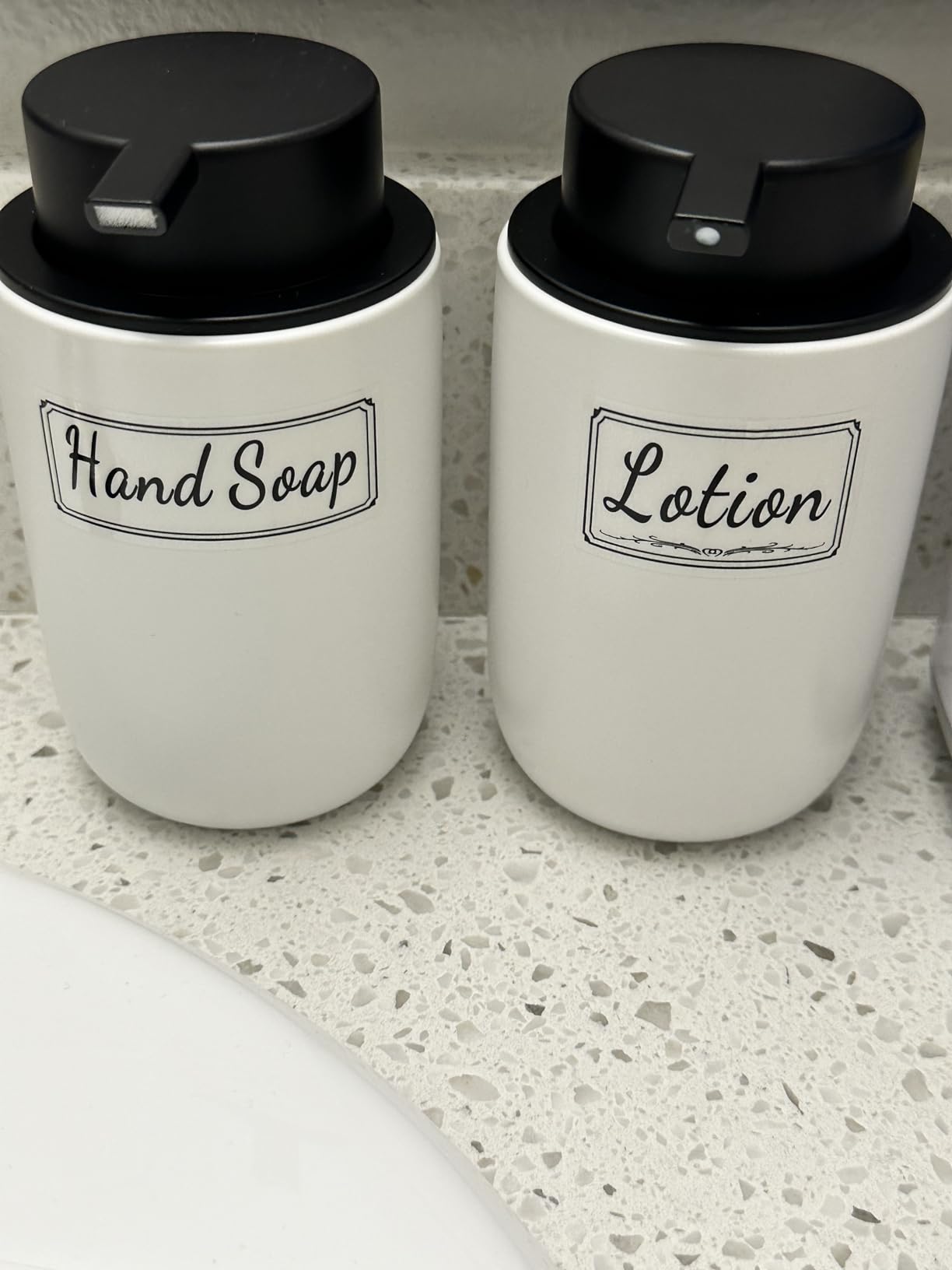 BosilunLife Liquid Soap Dispenser Slim Recycled Ceramic Eco-Clay