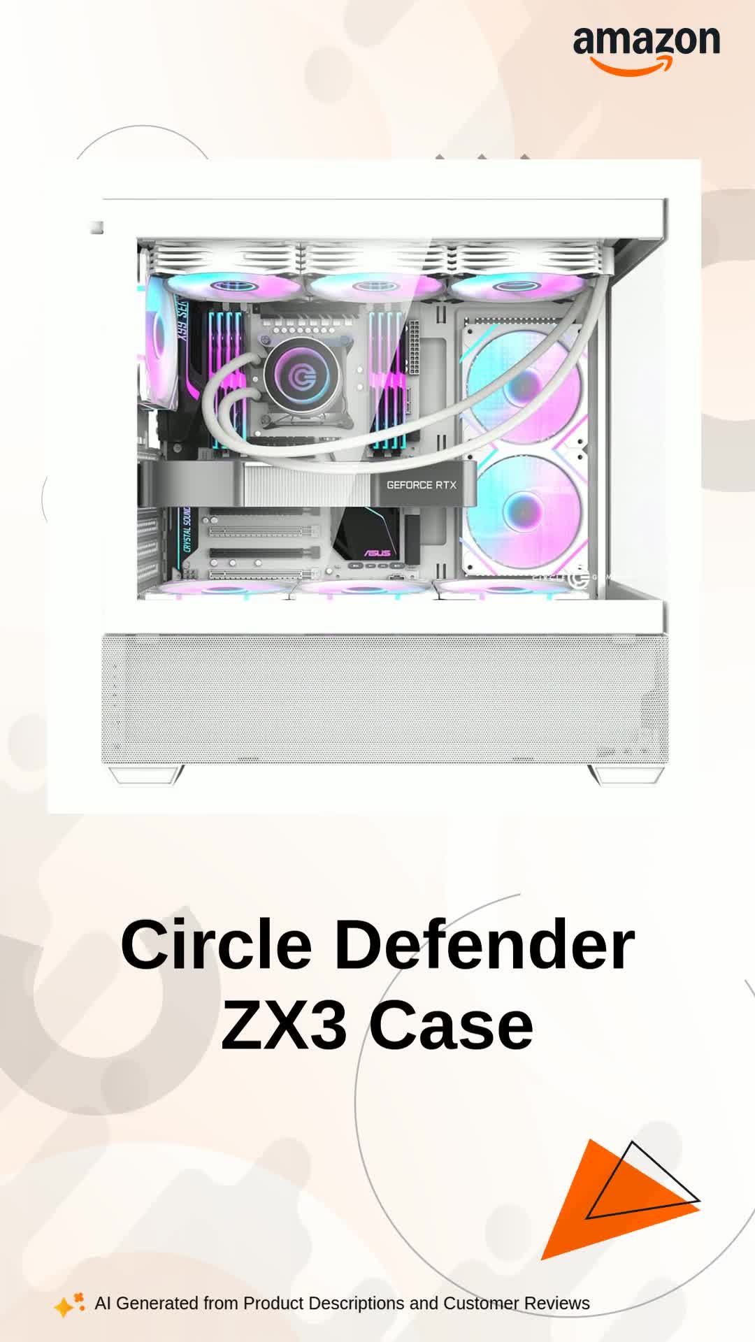 Amazon.in: Buy Circle Defender ZX3 Mid-Tower Computer Case, Gaming