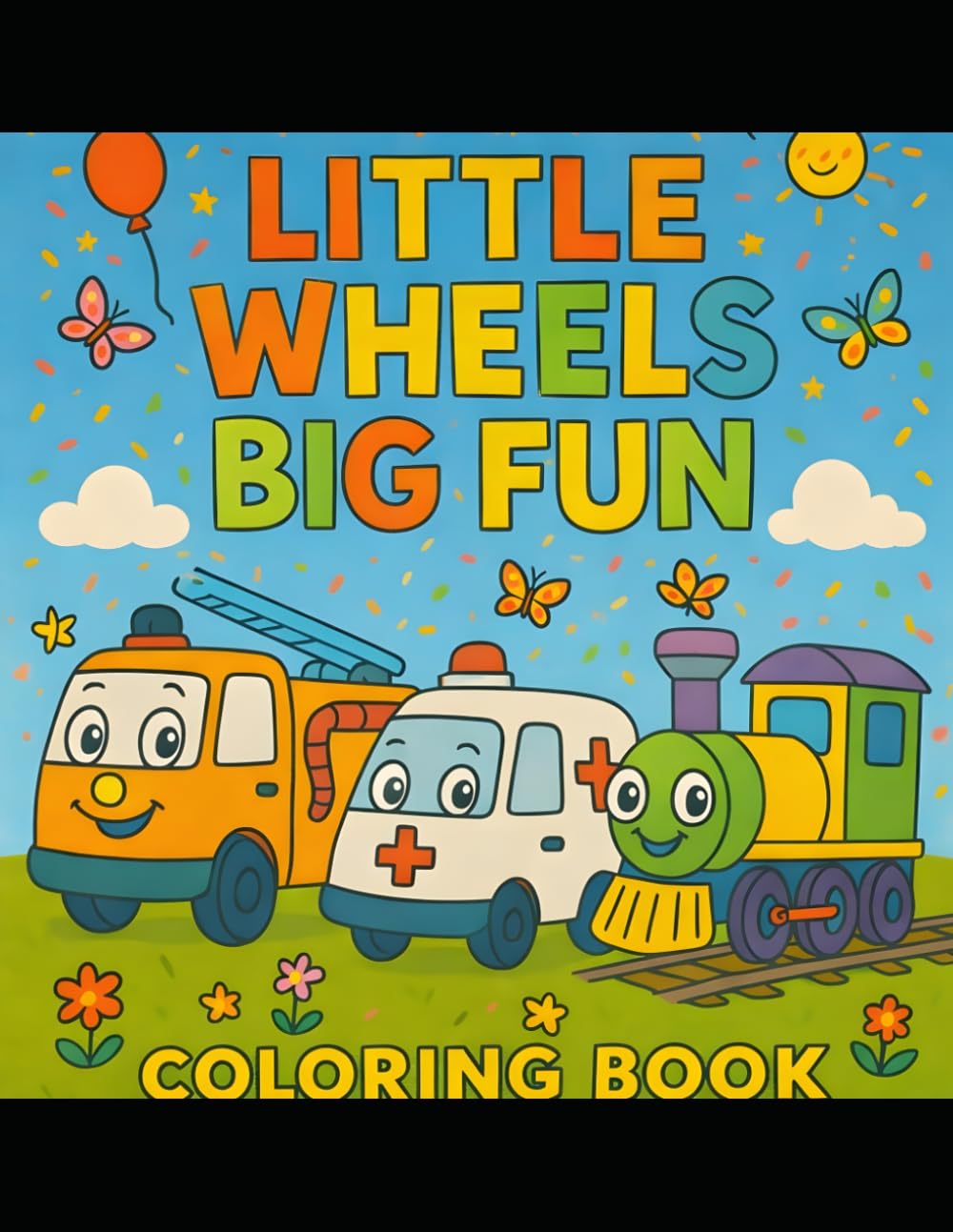 Little Wheels, Big Fun: Cute Cars, Trucks & Machines to Color