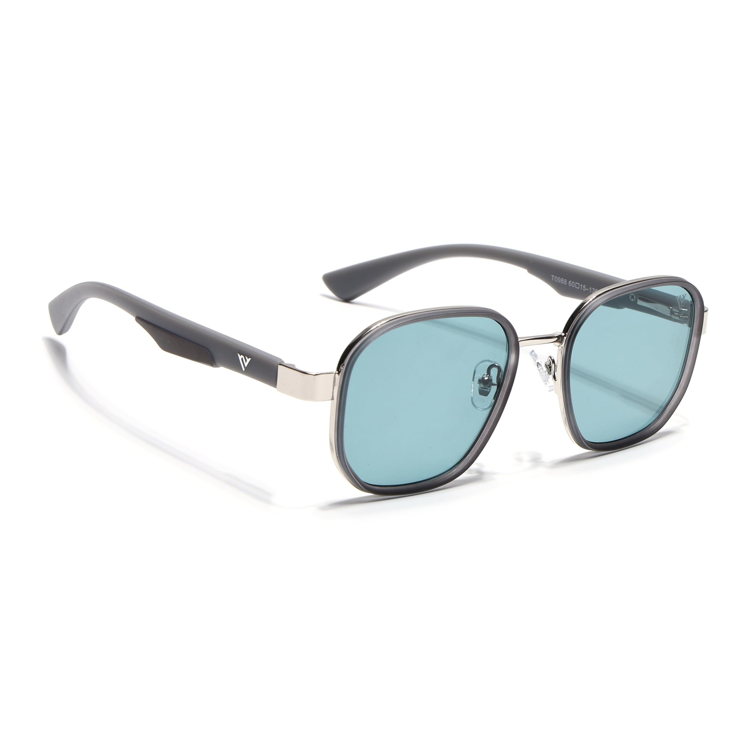 voyage Square Sunglasses for Men & Women (Black Lens | Shine Black Frame - MG7339)-picture-1