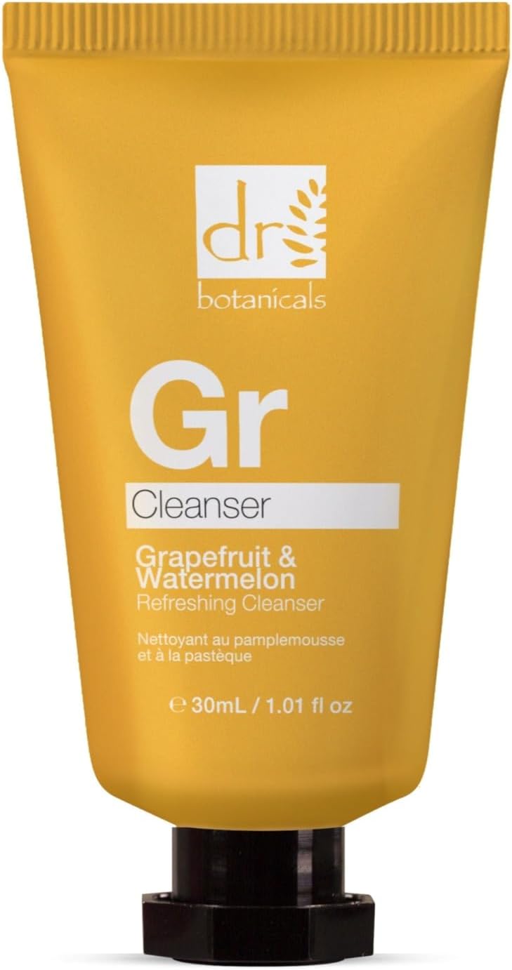 Dr Botanicals Grapefruit & Watermelon Facial Cleanser | Antioxidant-Rich Superfood Face Wash to Hydrate, Refresh & Nourish Skin | Natural Extract Daily Cleanser – 4.05 fl oz