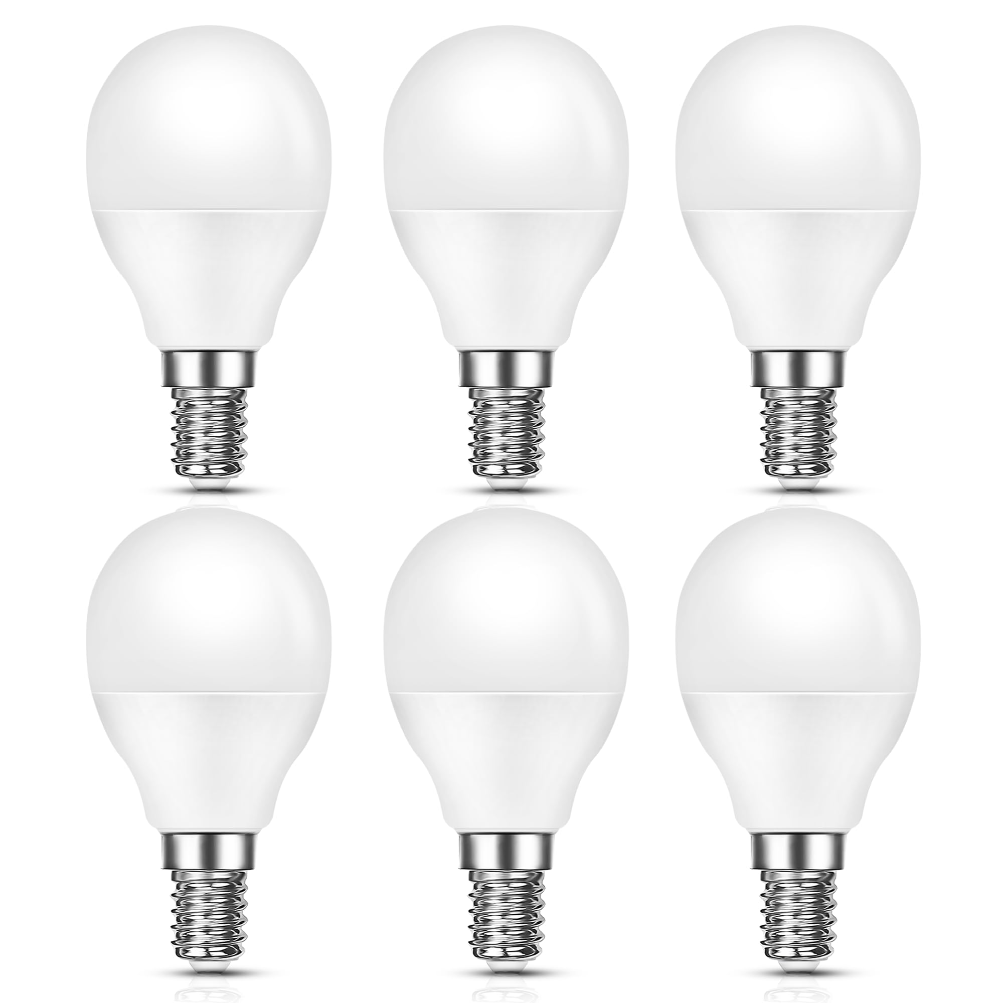 Flaspar LED Lampe E14 G45 9W Ersetzt 80W Glühlampen, Warmweiß 3000K Golf Leuchtmittel, LED Birne 850 Lumen, CRI＞80, Nicht Dimmbar Energiesparlampe, 6 Stück