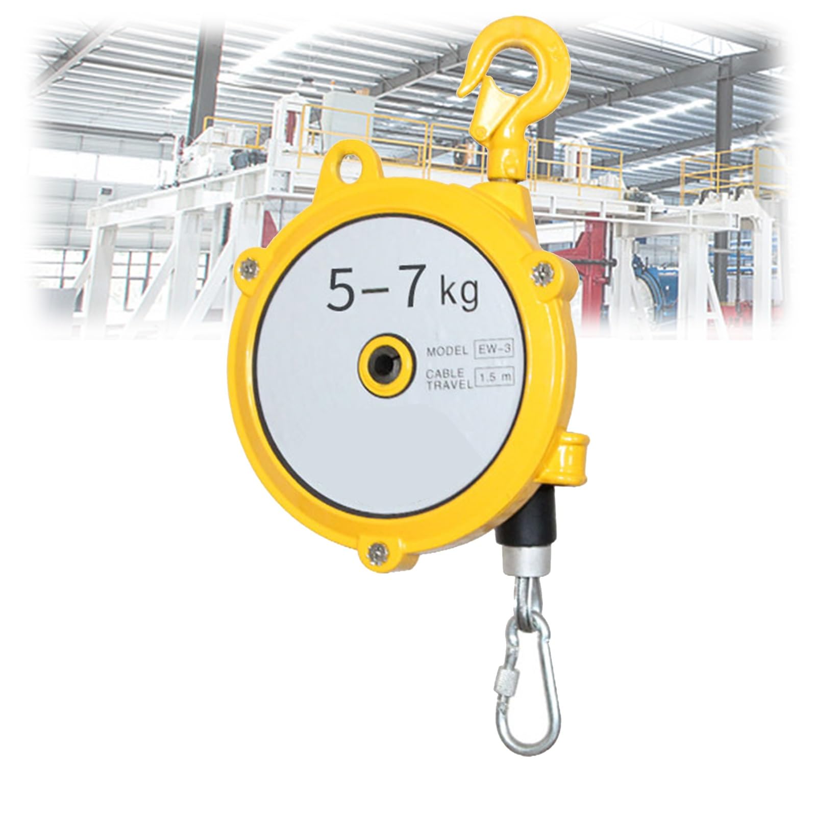 1pc Retractable Spring Balancer - Heavy Duty Tool Balancer with Hook and Wire Rope for Efficient Work and Reduced Fatigue(5-7kg)