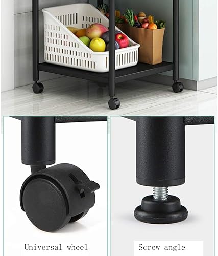 Miniatura 5 de Cocina Estantes abiertos piso multicapa polea de almacenamiento extraíble armario de almacenamiento ajustable estante de la impresora estantería de