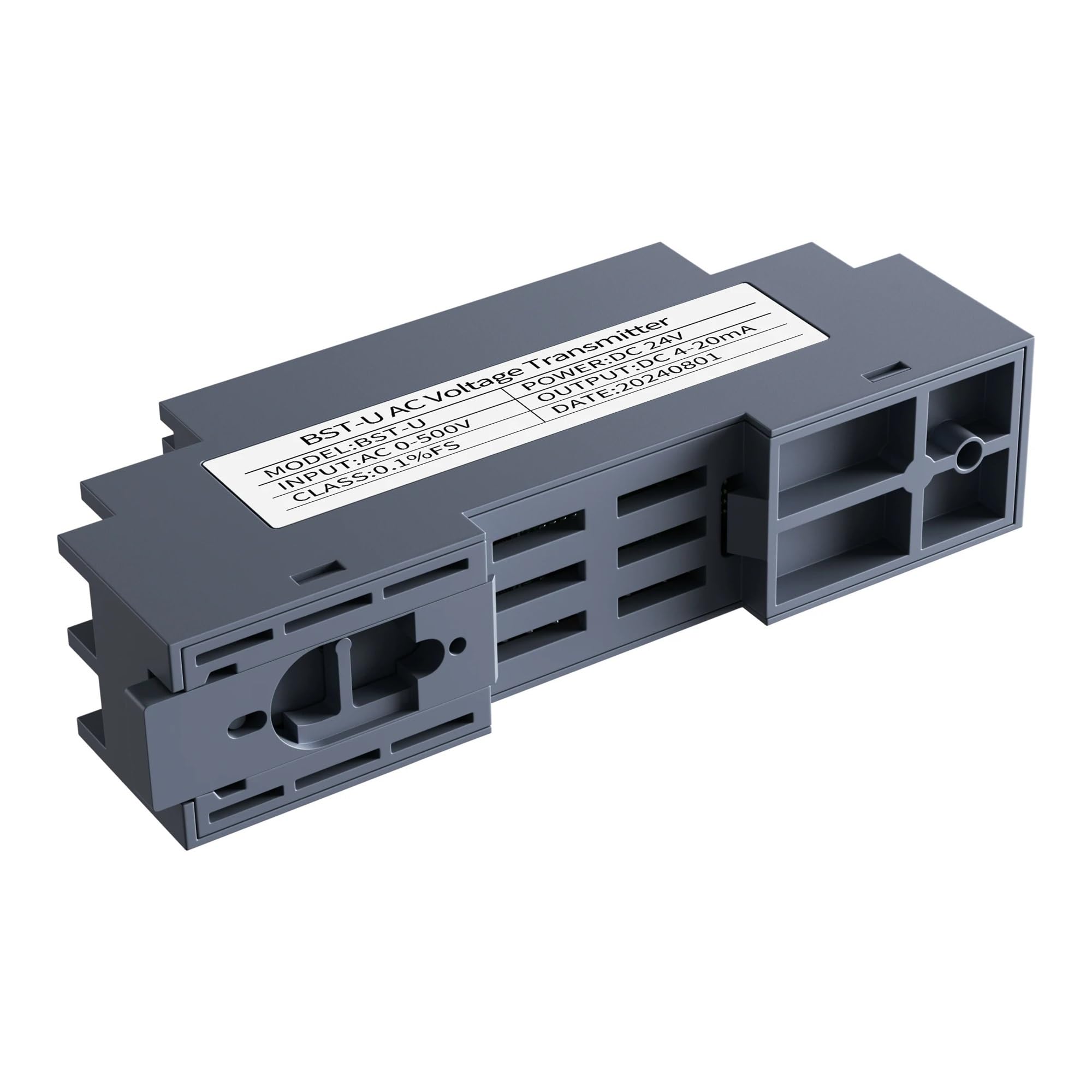 Transmetteur de courant alternatif AC 0-2A vers sortie RS485 pour rail DIN