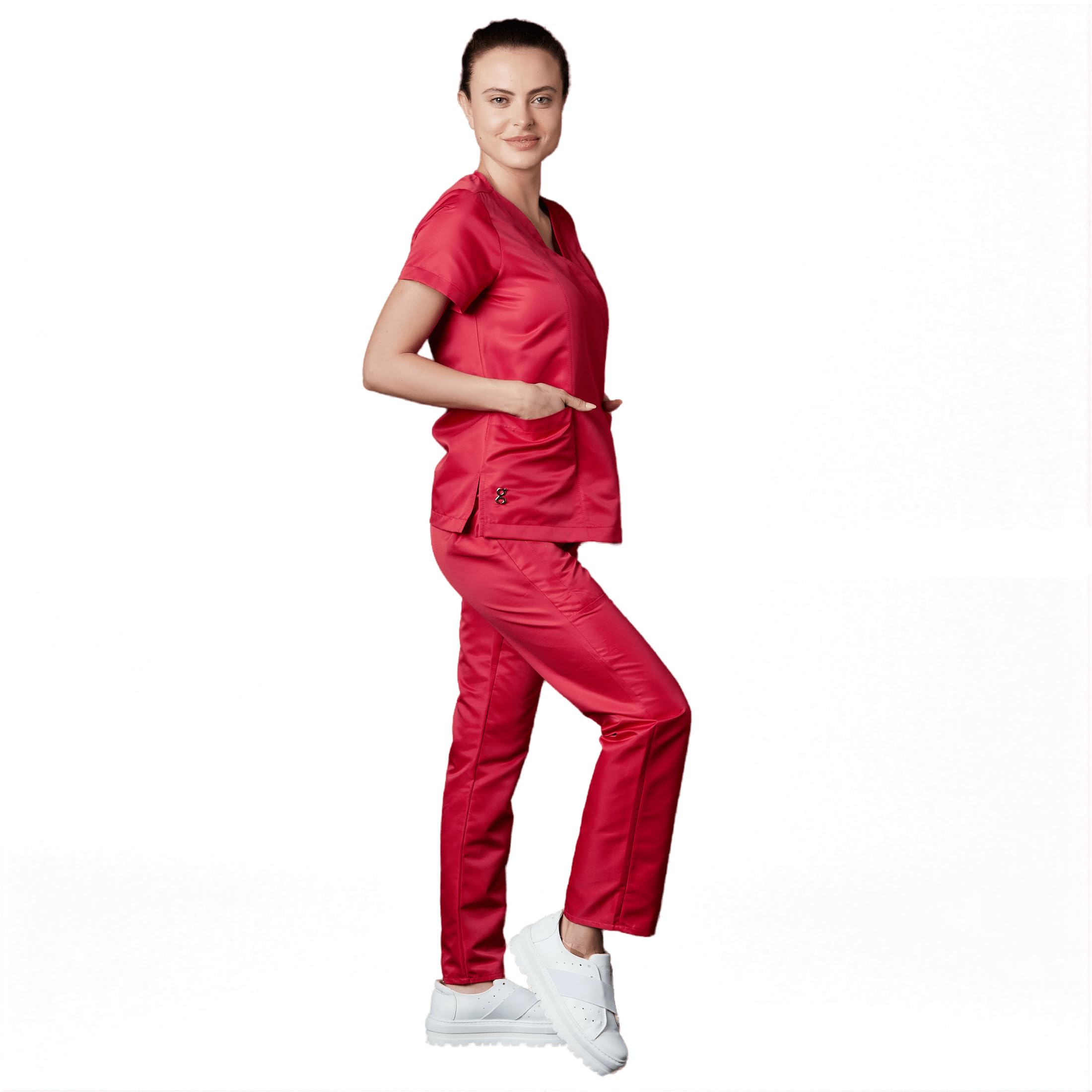 Zestaw Sanitarny Charles Kobieta Win Antybakteryjny Odporny Sterylizowalny Uniform Piżama Odzież Robocza Lekarz