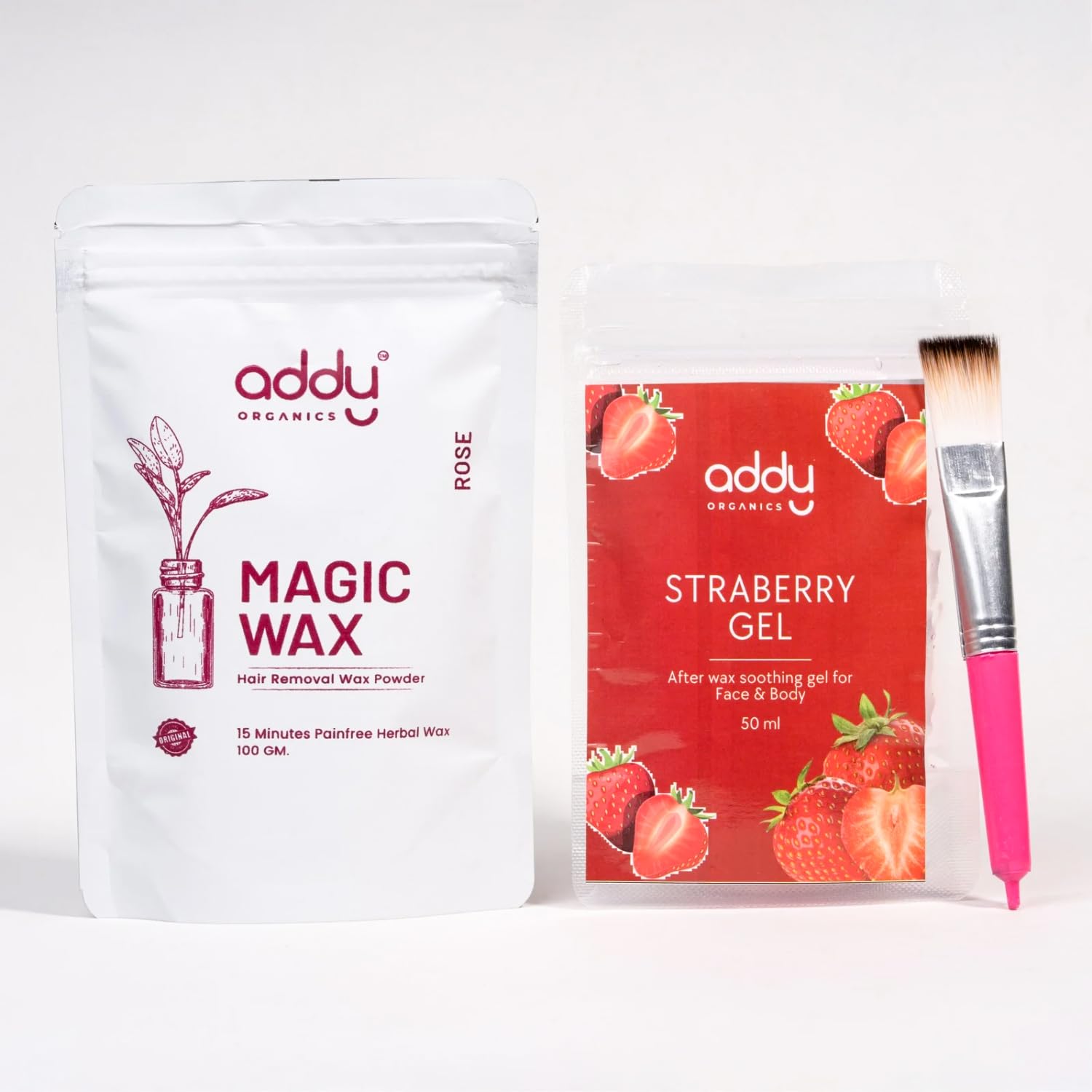 Magic Wax Powder for Hair Removal | Natural Hair Removal Powder for Women & Men | Instant Smooth Skin | For Hands, Legs, Underarms & Bikini (Private Parts) | All Skin Types | Rose| No Pain, No Irritation | 100g