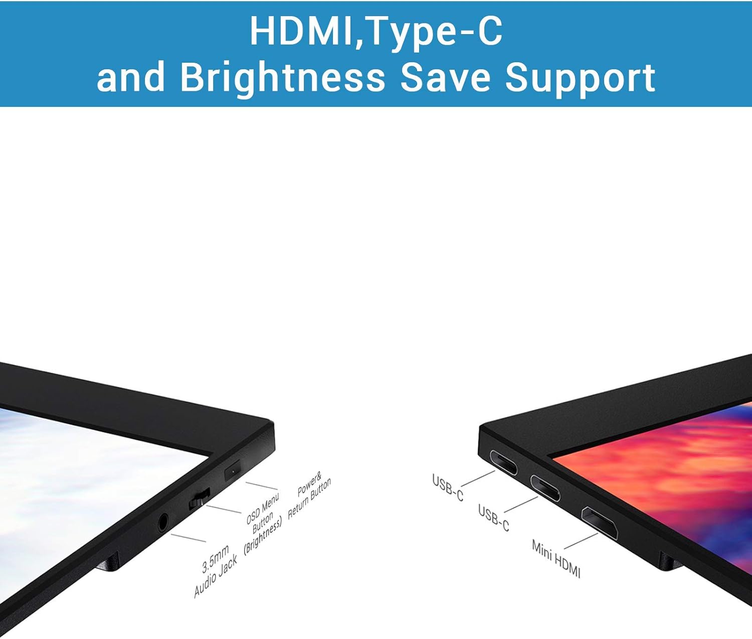 Exclusive Special Vissles Portable Monitor 15.6 Inch 1080P Full HD Computer Display USB C Eye Care IPS Screen with Dual Type-C HDMI Speakers Brightness Memorize Portable Gaming Monitors for Laptop PC Mac Phone Xbox PS4 Top Brands Vissles Portable Monitor 15.6 Inch 1080P Full HD Computer Display USB C Eye Care IPS Screen with Dual Type-C HDMI Speakers Brightness Memorize Portable Gaming Monitors for Laptop PC Mac Phone Xbox PS4