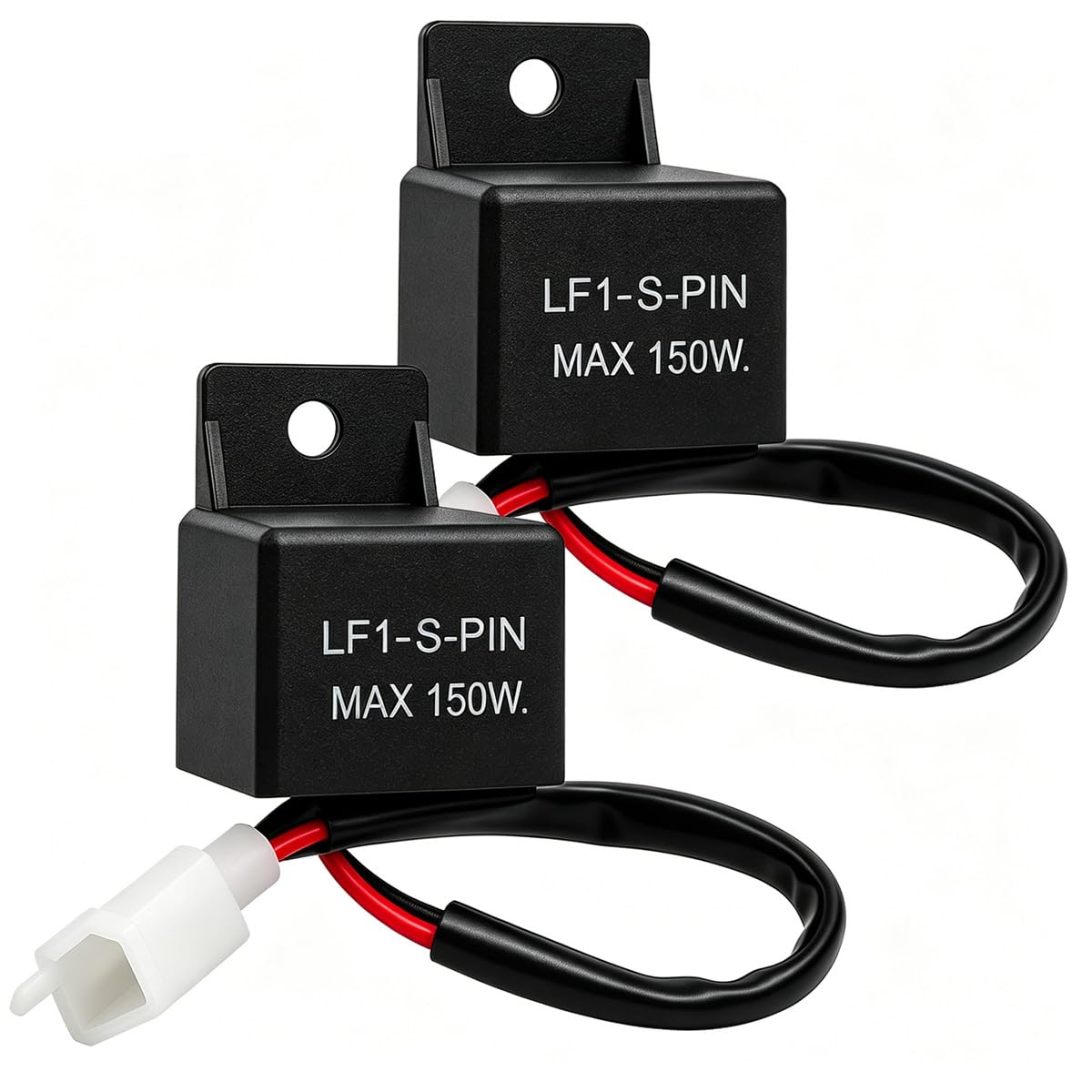 Gebildet Light 2Pcs Universal 12V 2-Pin Flasher Relay Lf1-S-Pin, 0.1W-150W Auto Motorcycle Led Turn Indicator Flasher Relay, Turn Signal Rate Control Blink Relais