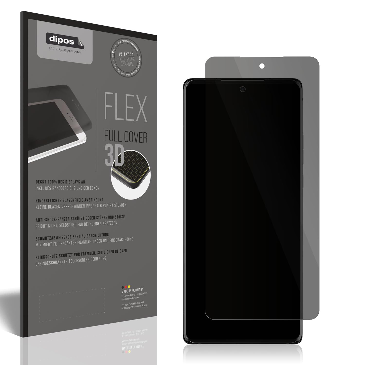 Dipos Pellicola Protettiva Opaca Per OnePlus 8T (2 Pezzi) - Vetro Flessibile 9H Made In Germany - 6