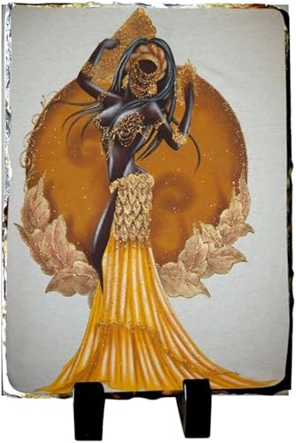 Gifts by Lulee, LLC Oshun Ochun Yeye Kari Cachita Placa de Pizarra Piedra Hecha a Mano USO Interior o Exterior Incluye Caballete, Pizarra