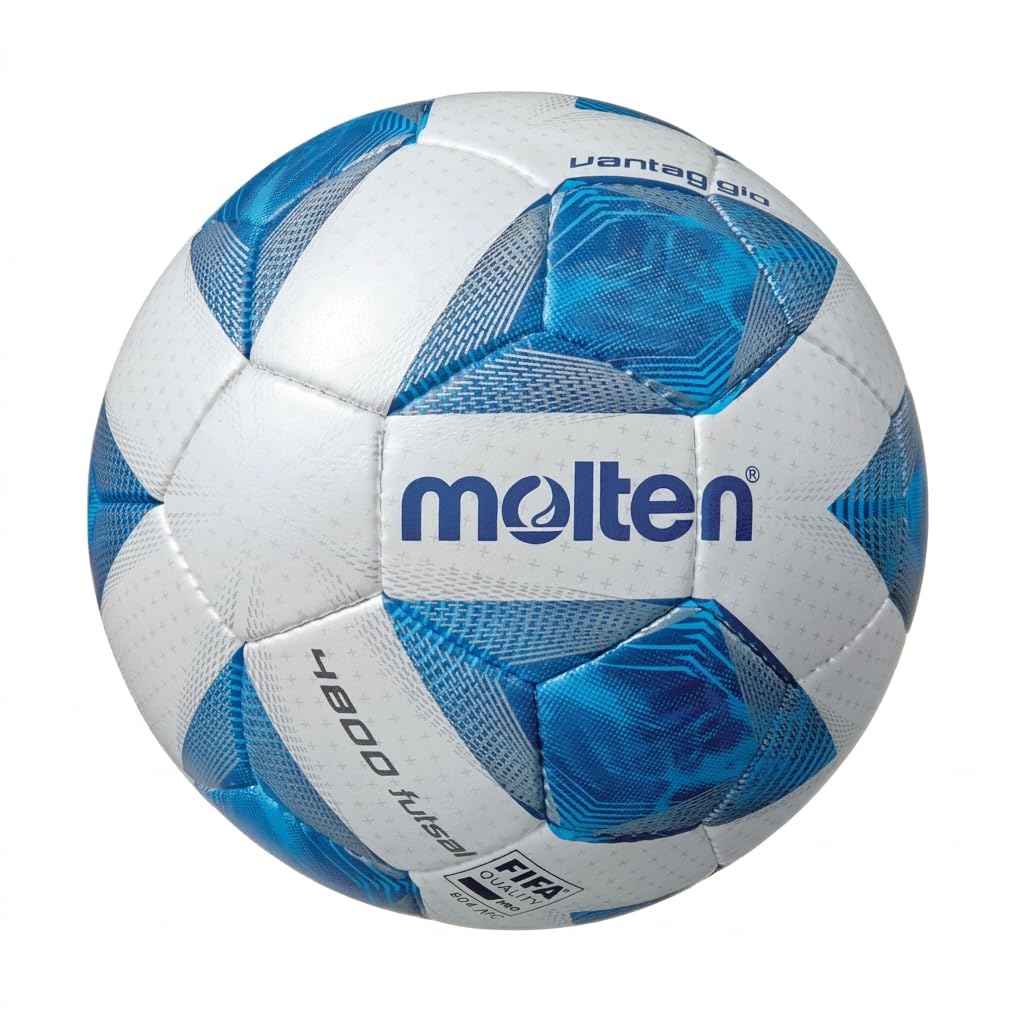 Molten F9A4800 Palloni da Futsal White/Blue/Silver 4