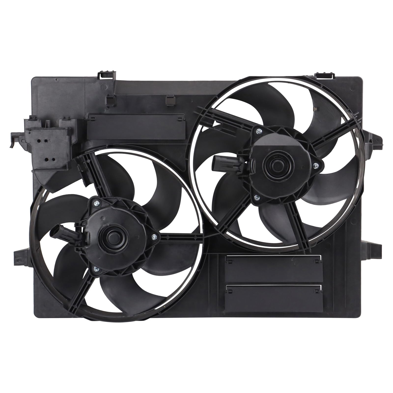 TRQ Radiator Dual Cooling Fan Assembly Compatible with 2002-2006 Jaguar X-Type JA3115102