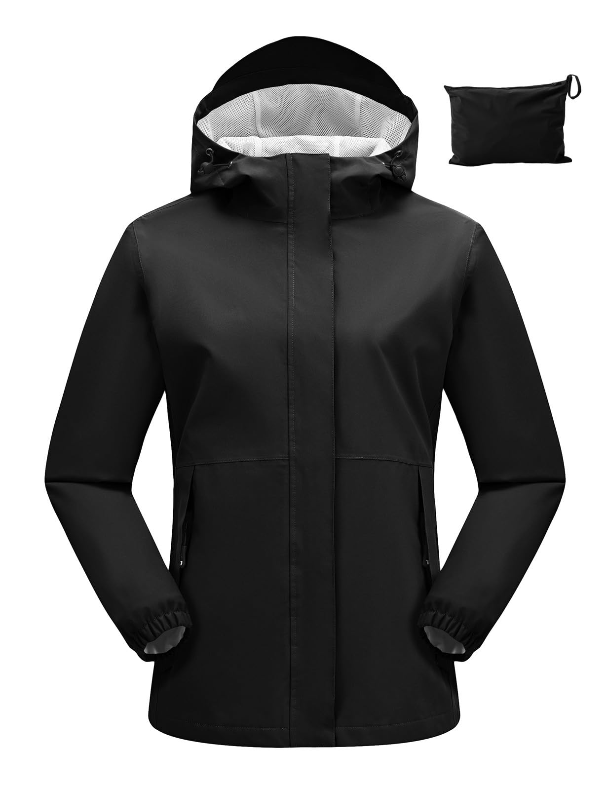 Rdruko Womens Cycling Rain Jacket Waterproof Lightweight Packable Raincoat with Hood Windbreaker for Outdoor Travel Hiking