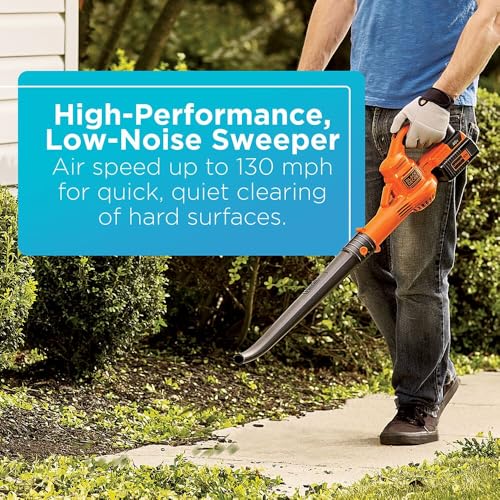Image of BLACK+DECKER 40V Max Cordless Sweeper & String Trimmer, Battery & Charger Included (LCC340C)