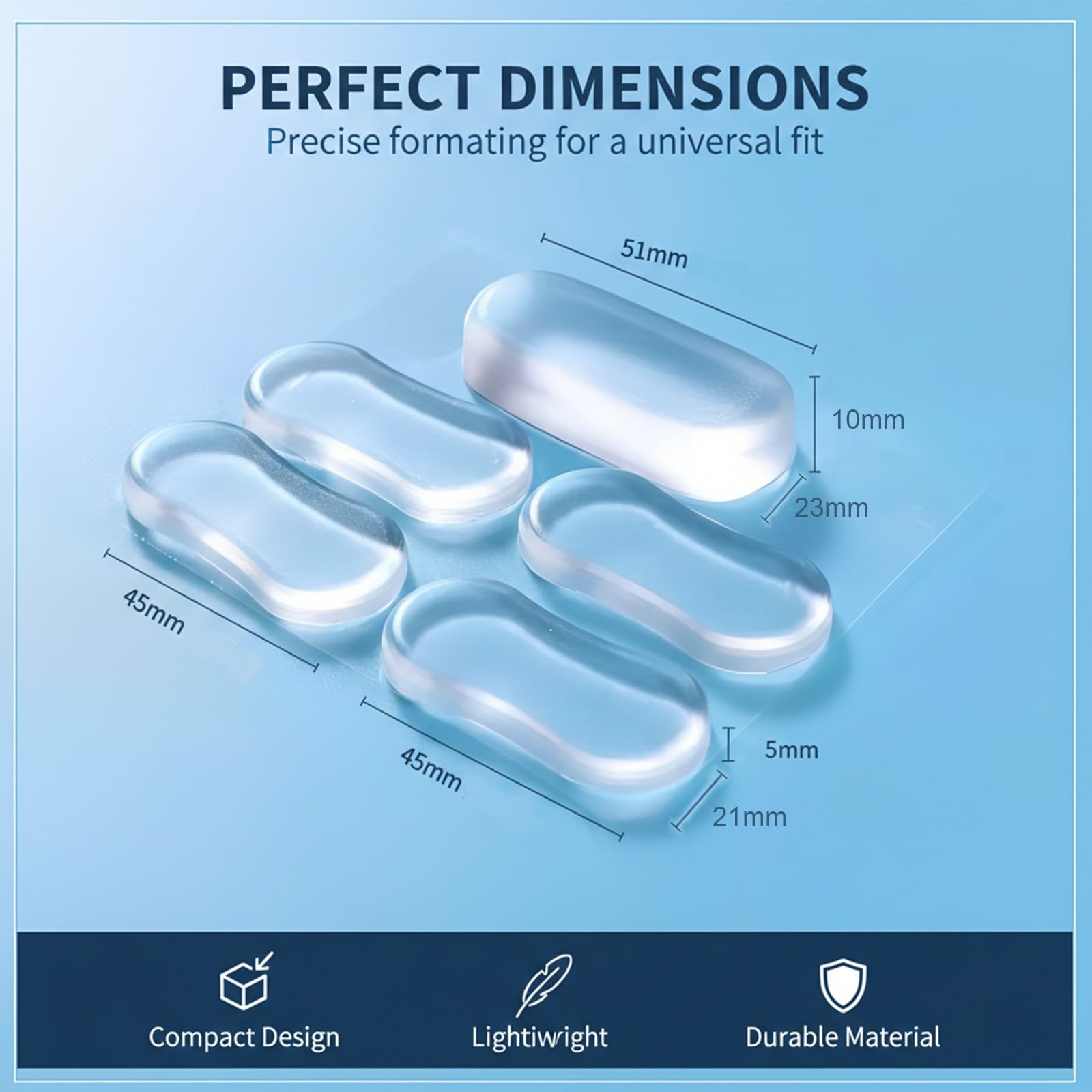 5 Pcs Amortiguadores Para Asiento De Wc, Asiento Inodoro, Topes Para Tapa De Inodoro, Bisagras Tapa Wc, Amortiguador Tapa Wc, Gomas Autoadhesivas,Repuestos Para Tapa De Wc, Reduce Ruido, Blanco - 5