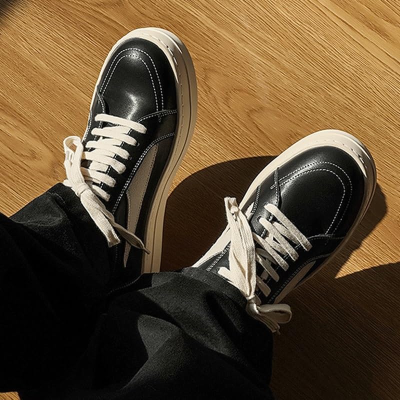 Mens Sneaker Low Top Lace Up Pointed Toe Casual Oxford Shoes Men's Formal Business Leather Derby3