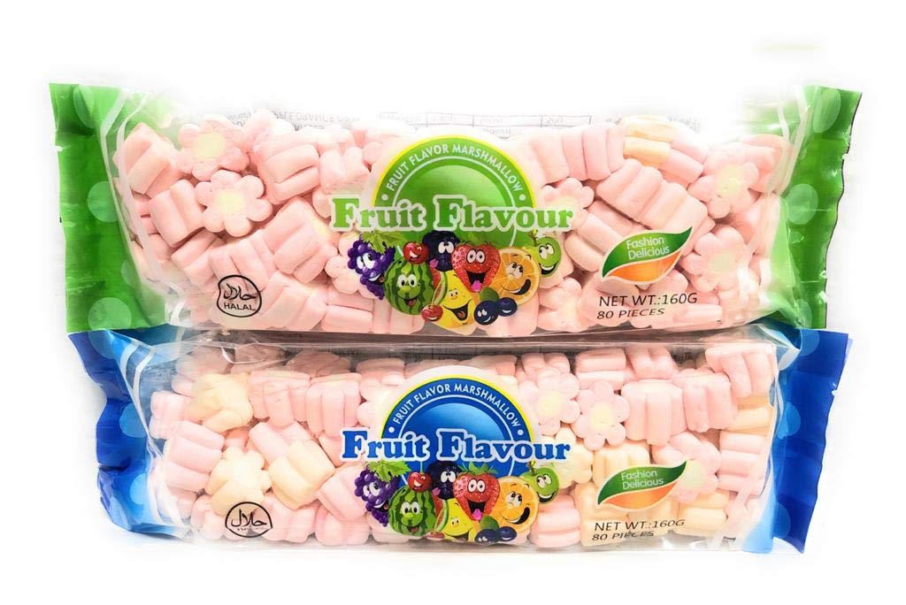 FRUIT FLAVOUR Marshmallow Flower Shape (Pack of 2) (160g*2)