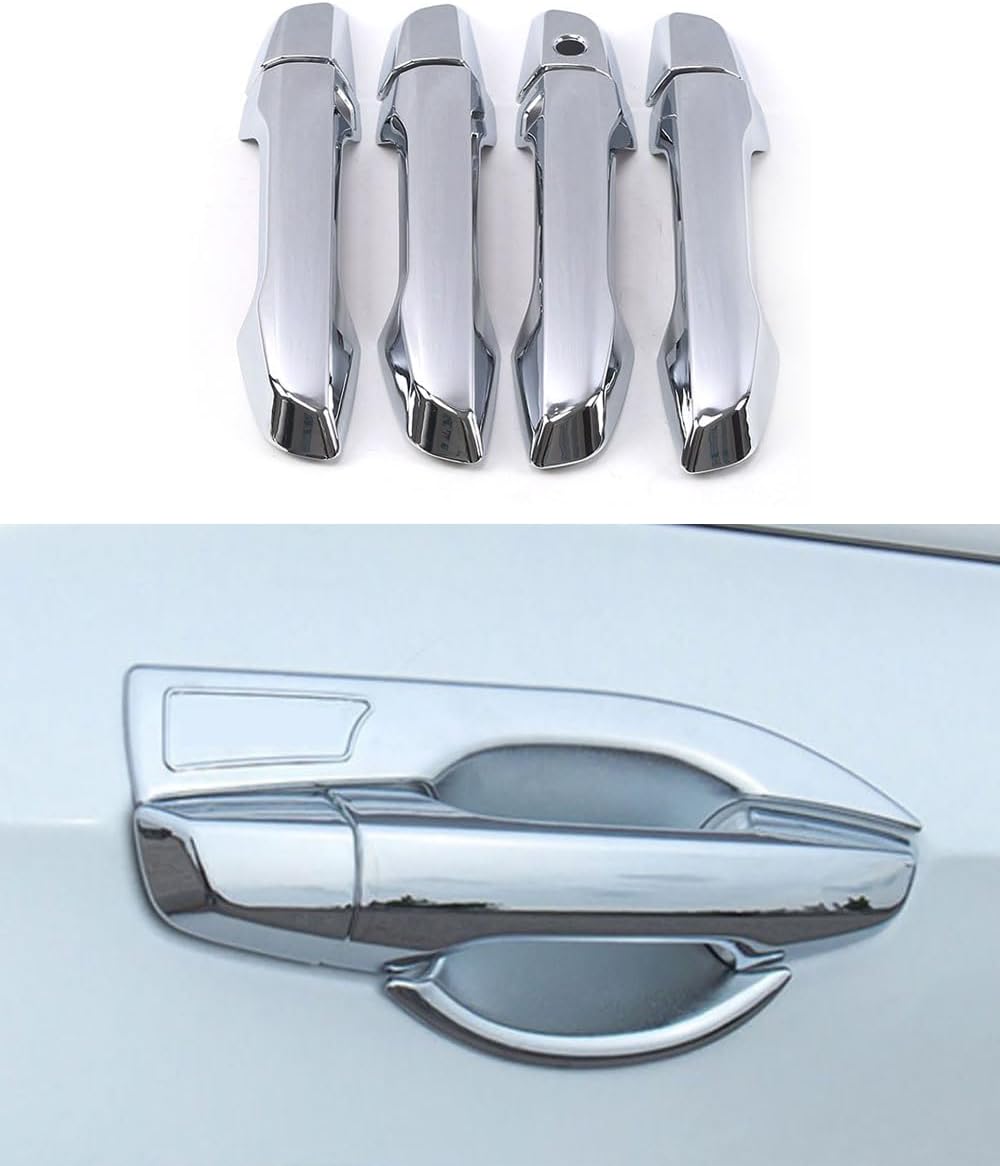 Car Accessories Fit for Honda CRV CR-V 5th Gen 2017 2018 2019 2020 2021 2022 ABC (Chrome Silver) Exterior Door Handle Cover Trim 8PCS with Smart Keyhole