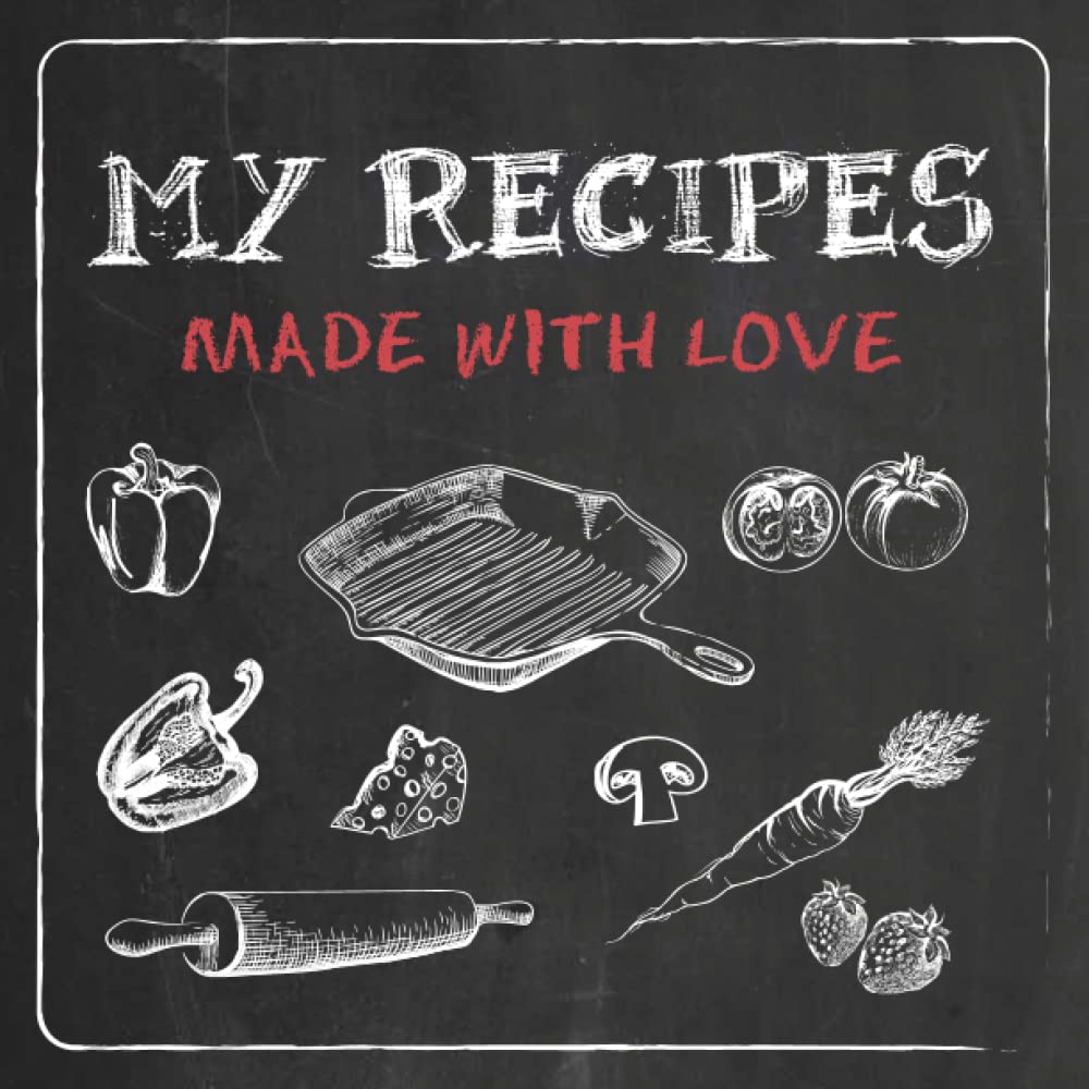 Blank Recipe Book: A blank cookbook with ample space for organize your favorite recipes. 107 pages, 2 pages for each recipe!